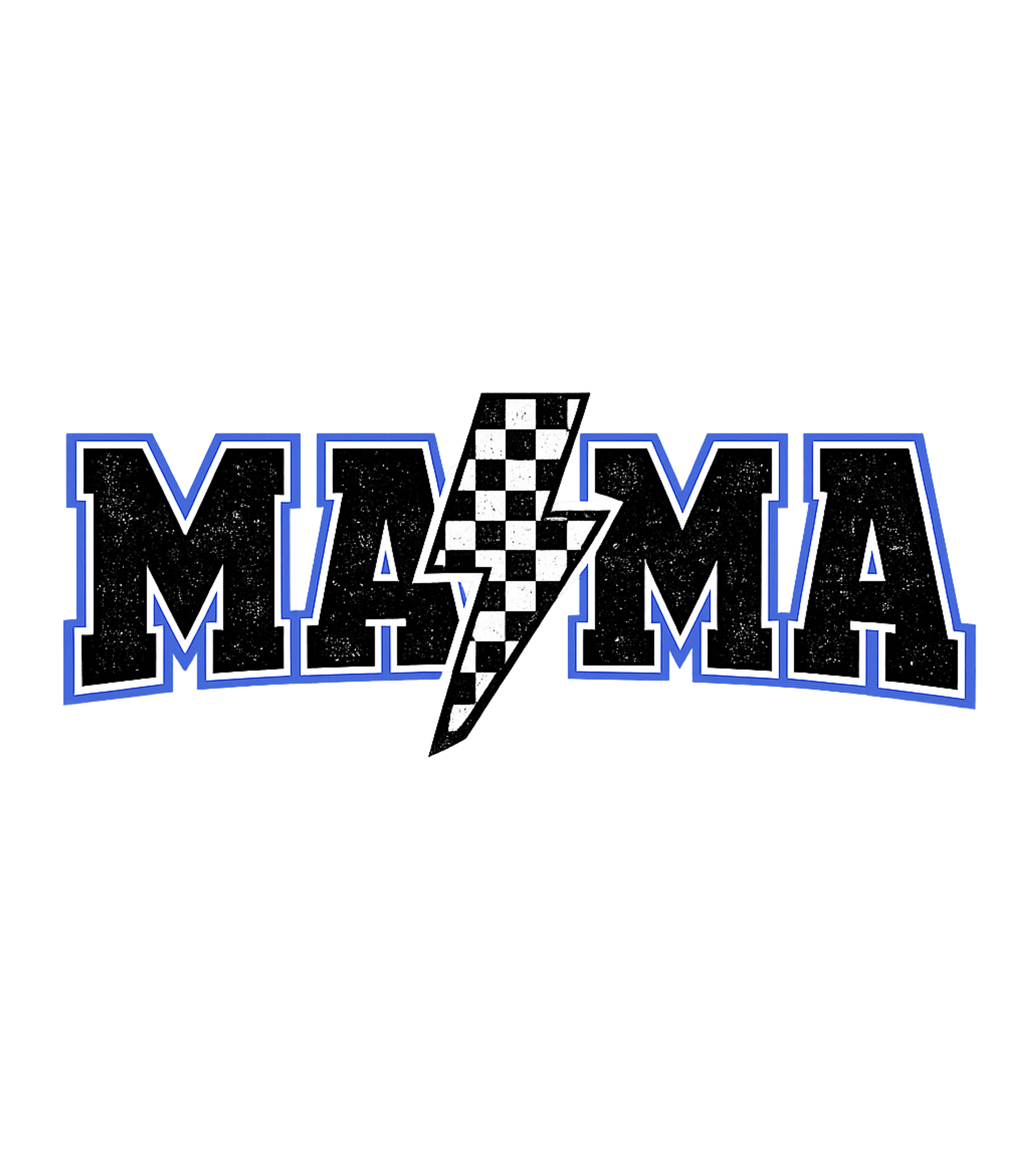 Mama Checkered Bolt Graphic Tee | Bold Mom Tee