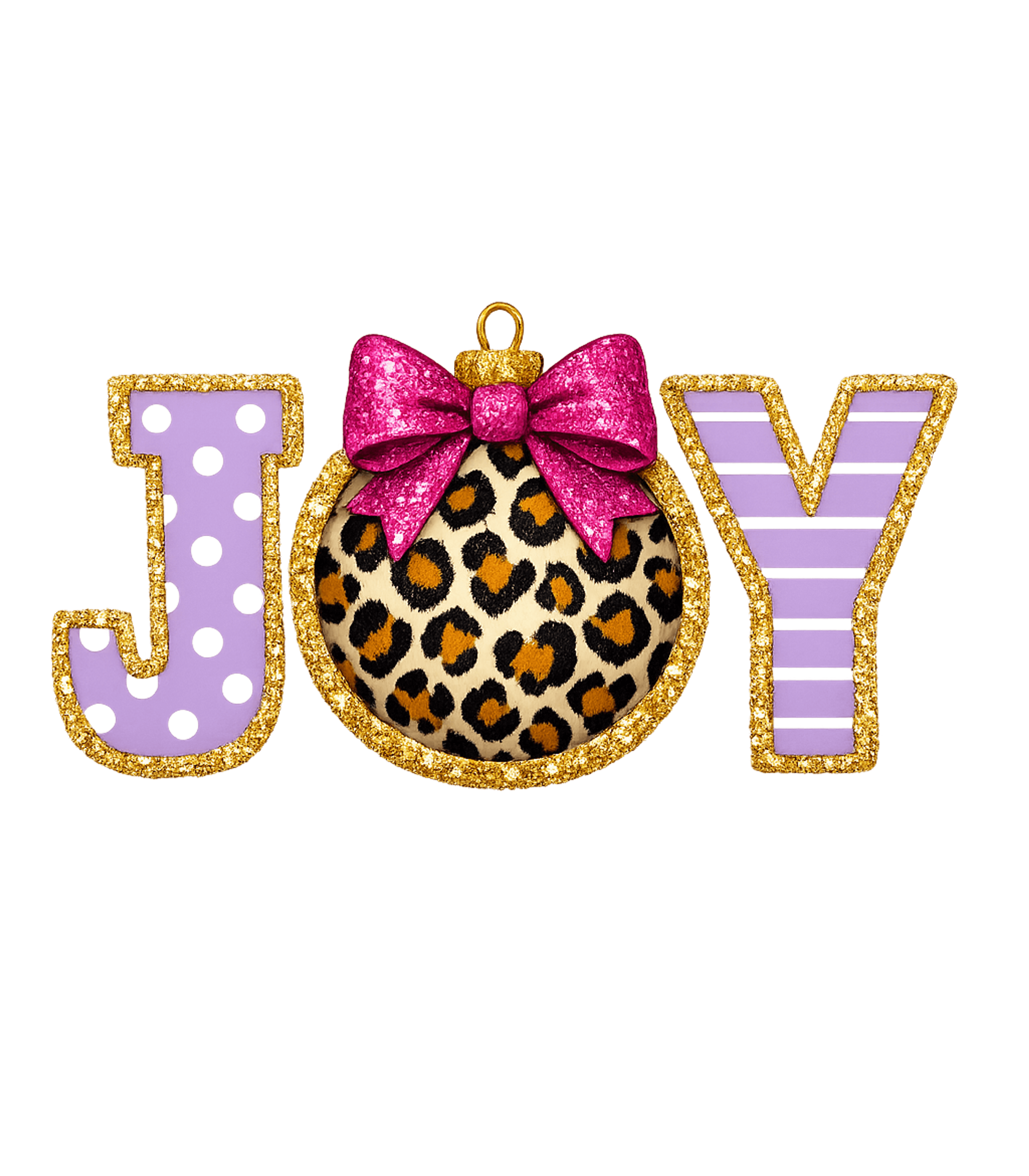 Joy Leopard Ornament Graphic Tee