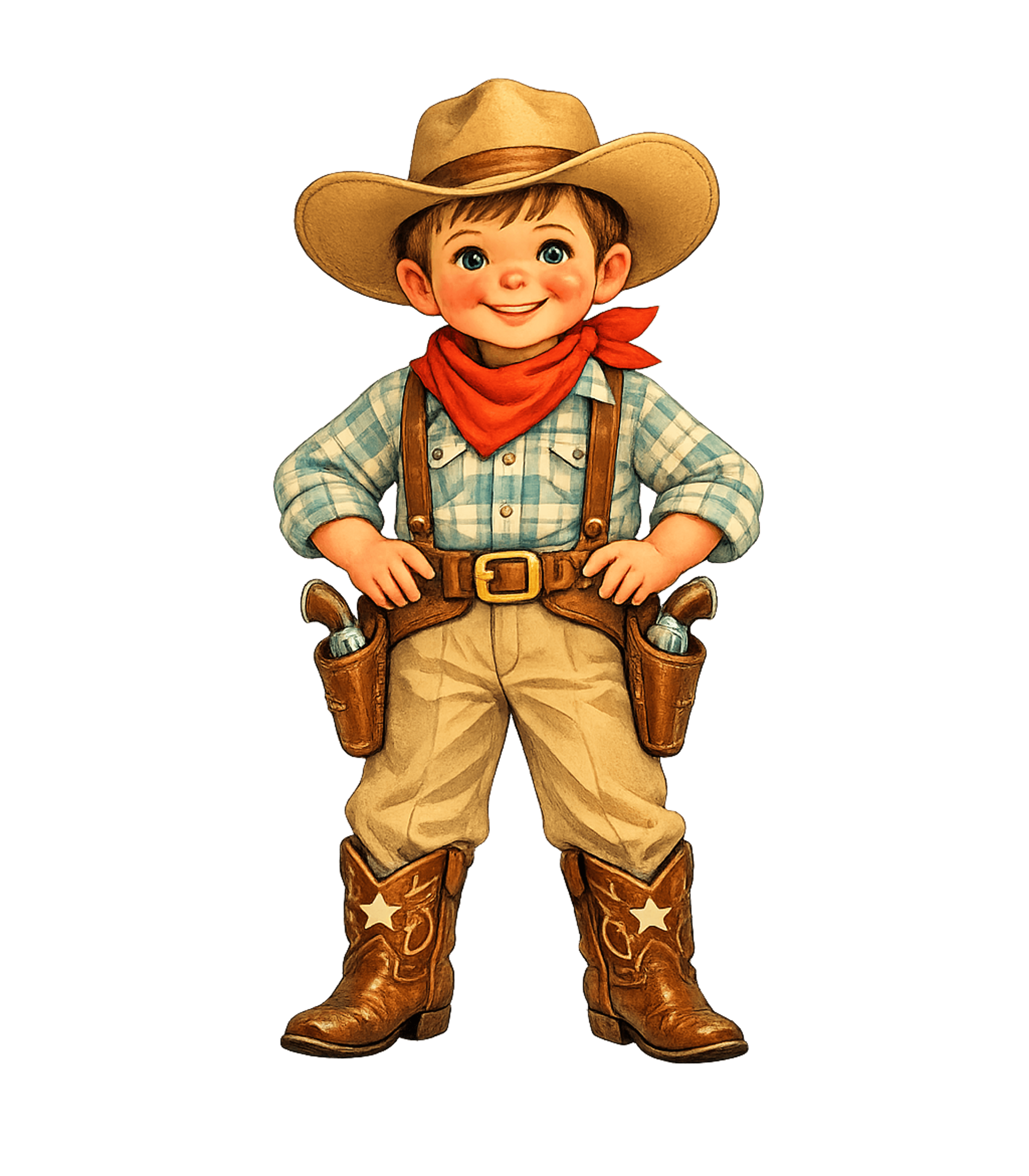 Retro Cowboy Kid Soft Graphic Tee