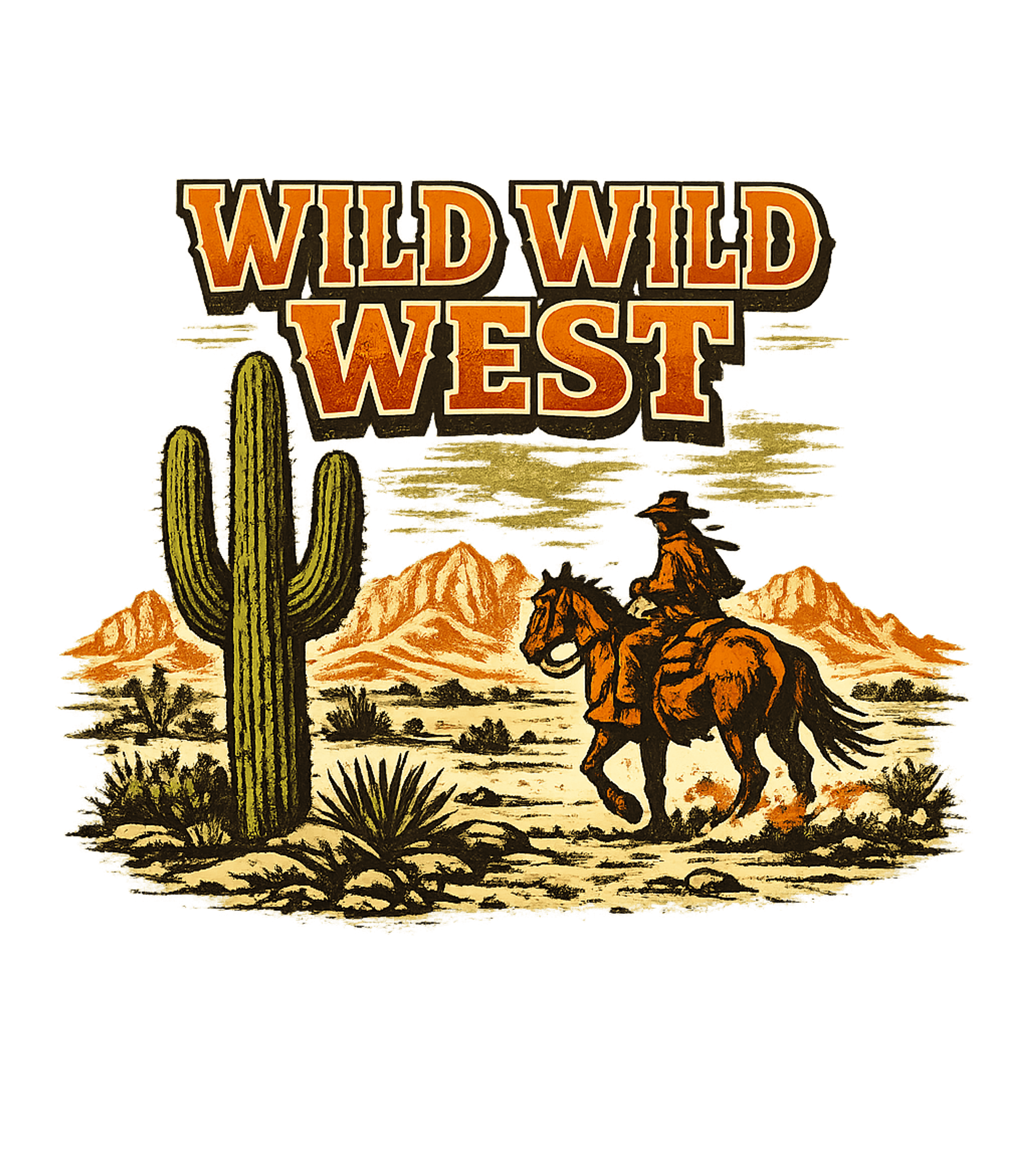 Wild West Cactus Graphic Tee