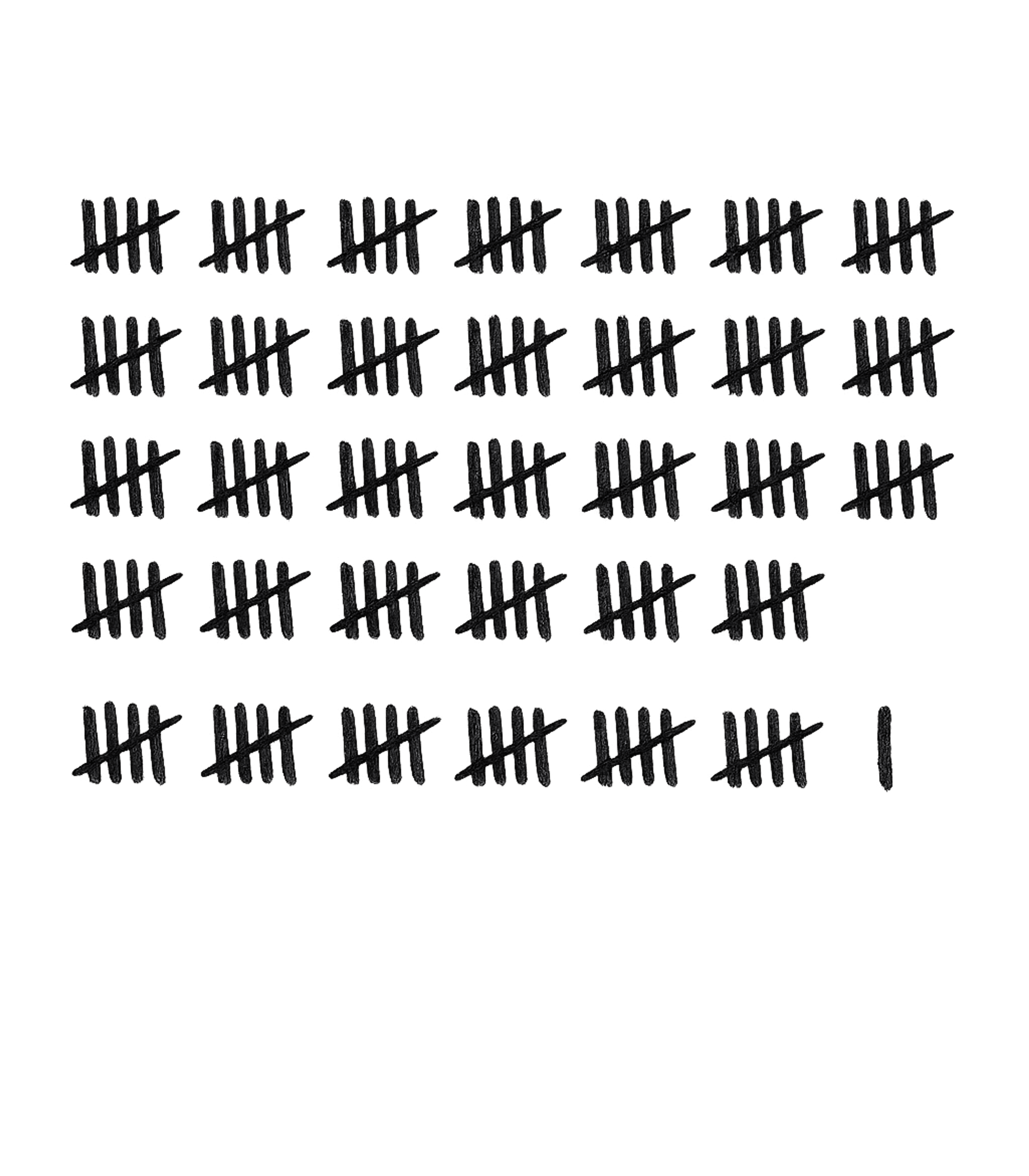 91st Birthday Tally Marks - 91 Year Old Birthday Gift T-Shirt