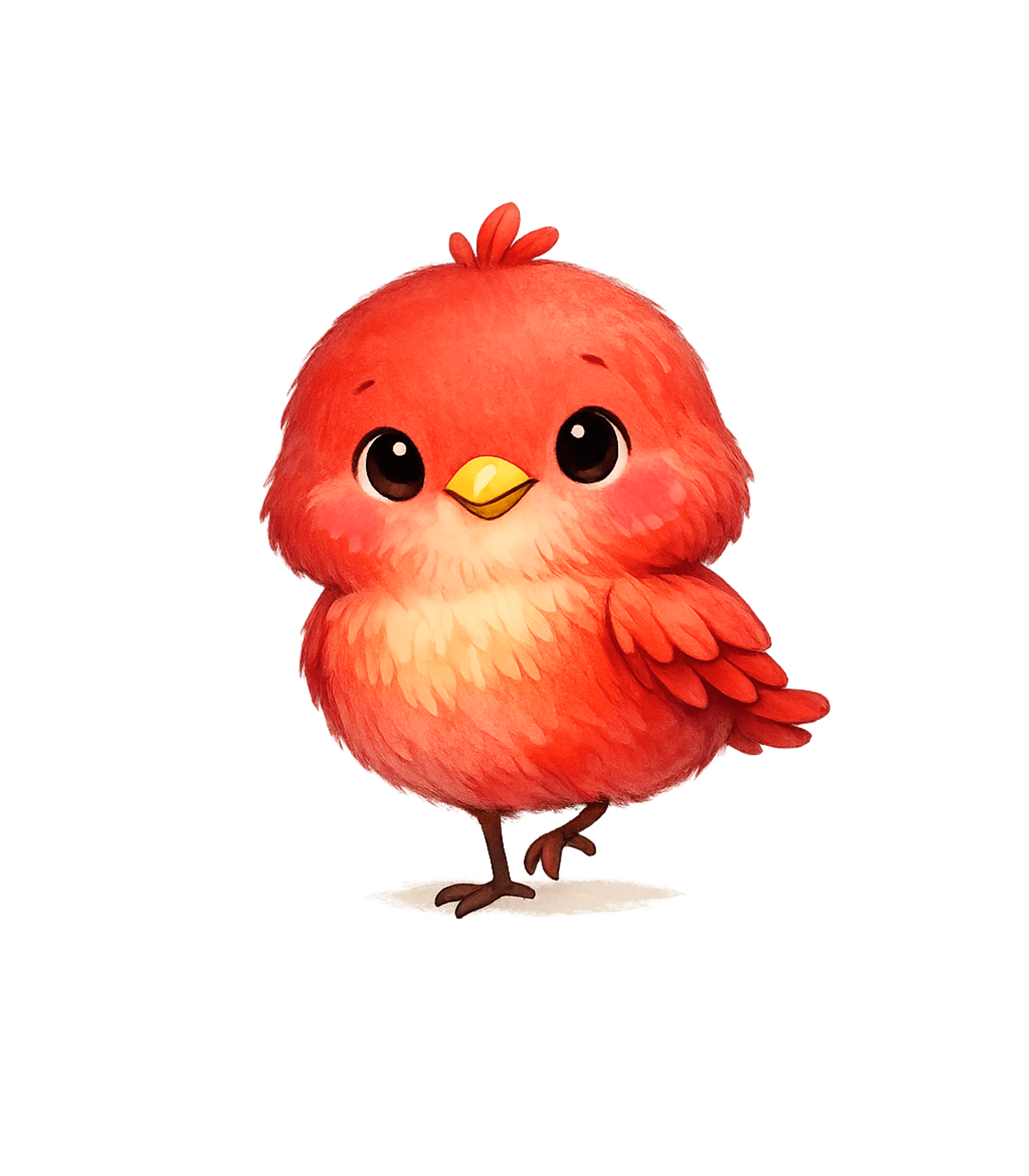 Cute Cartoon Red Bird T-Shirt