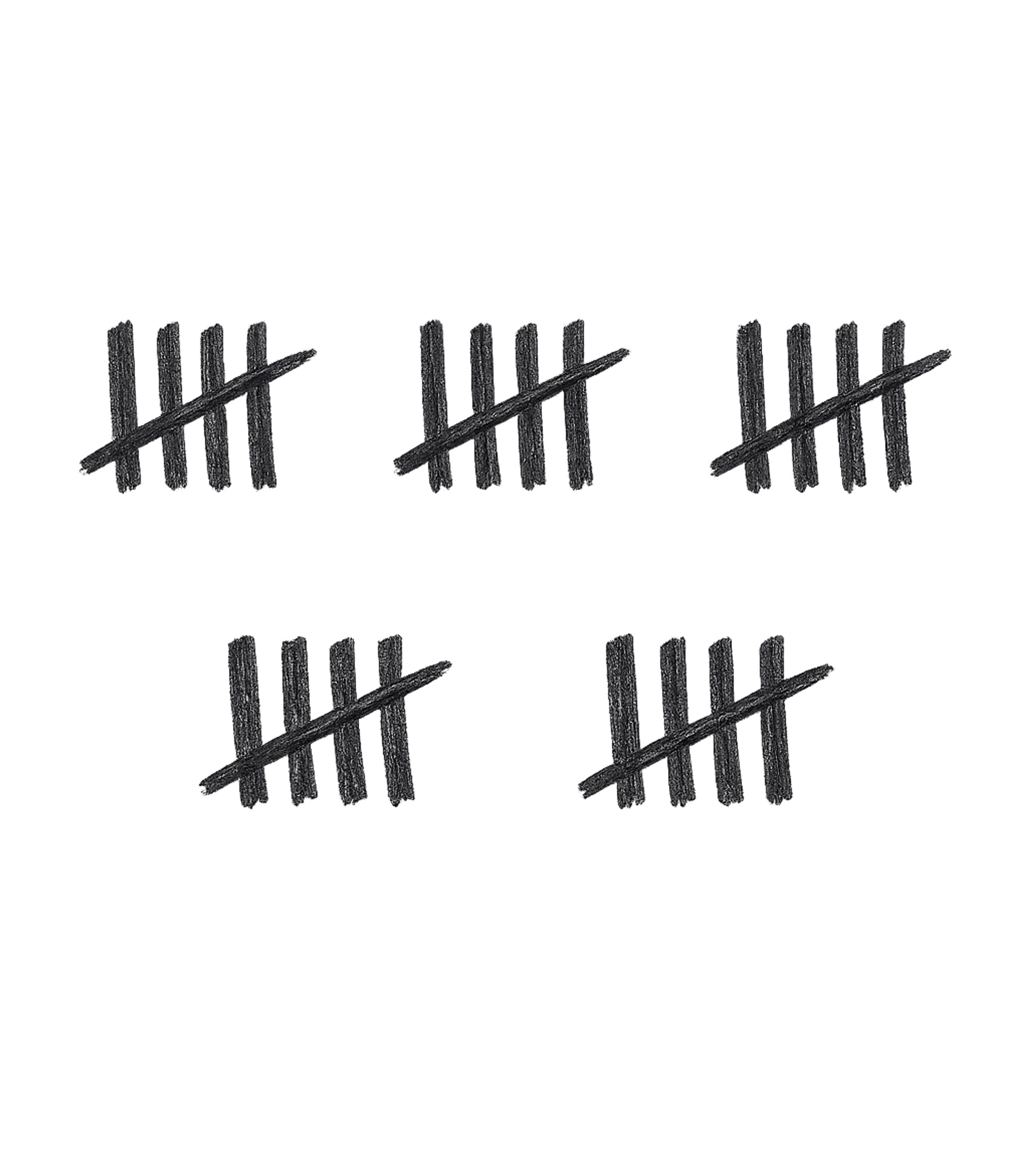 25th Birthday Tally Marks - 25 Year Old Birthday Gift T-Shirt