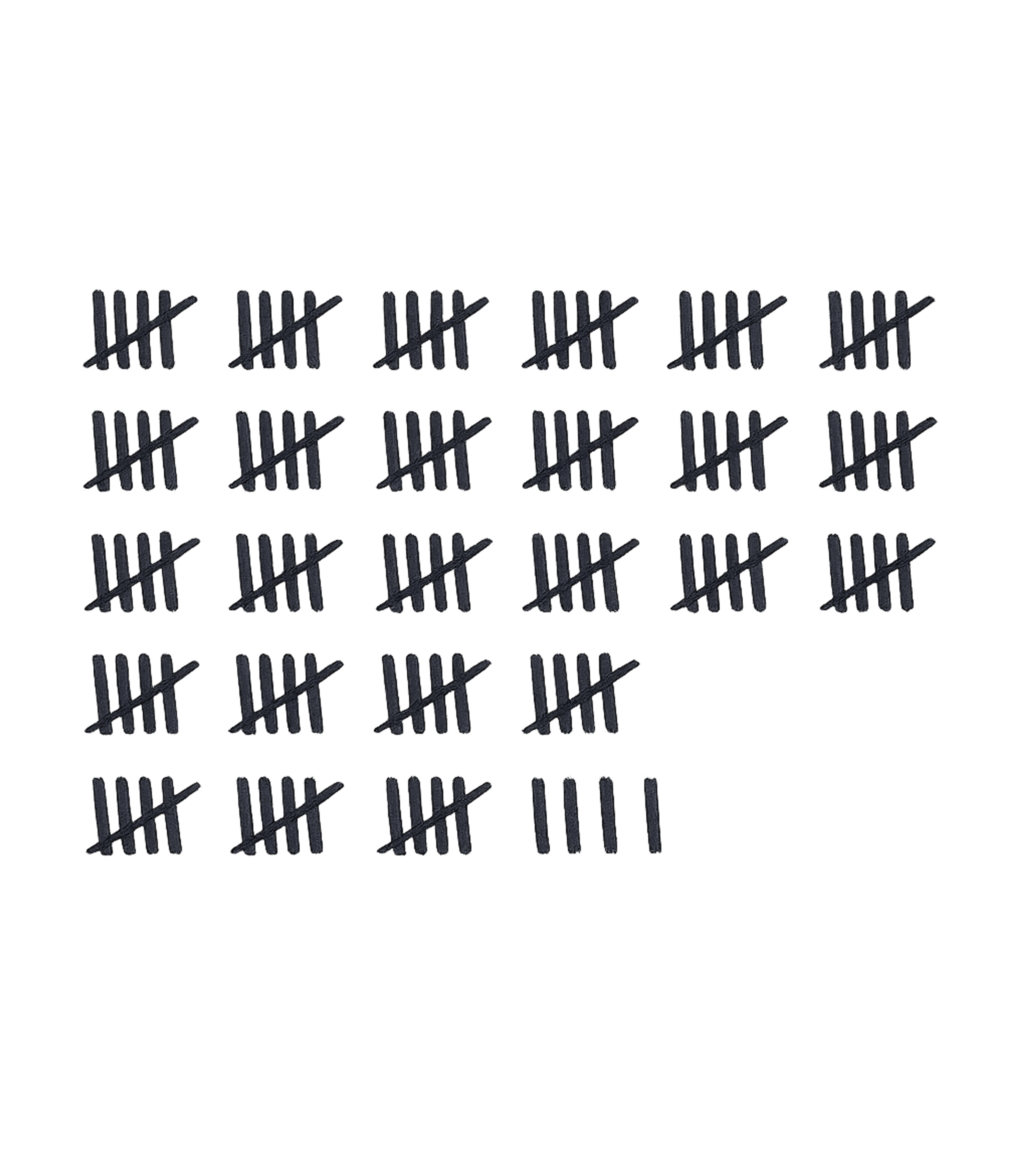 93rd Birthday Tally Marks - 93 Year Old Birthday Gift T-Shirt