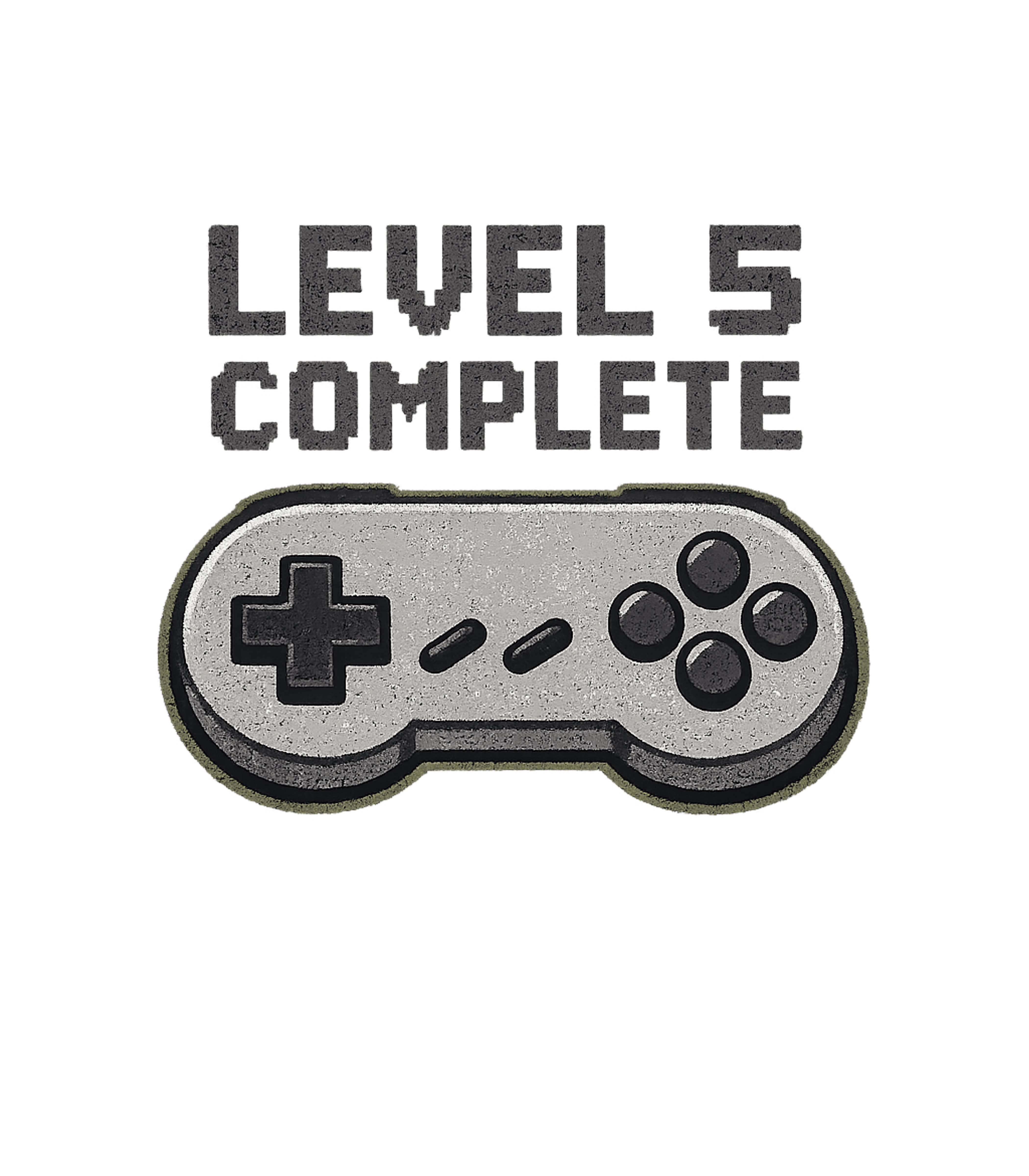 Level 5 Complete Funny Video Game Gamer 5th Birthday T-Shirt