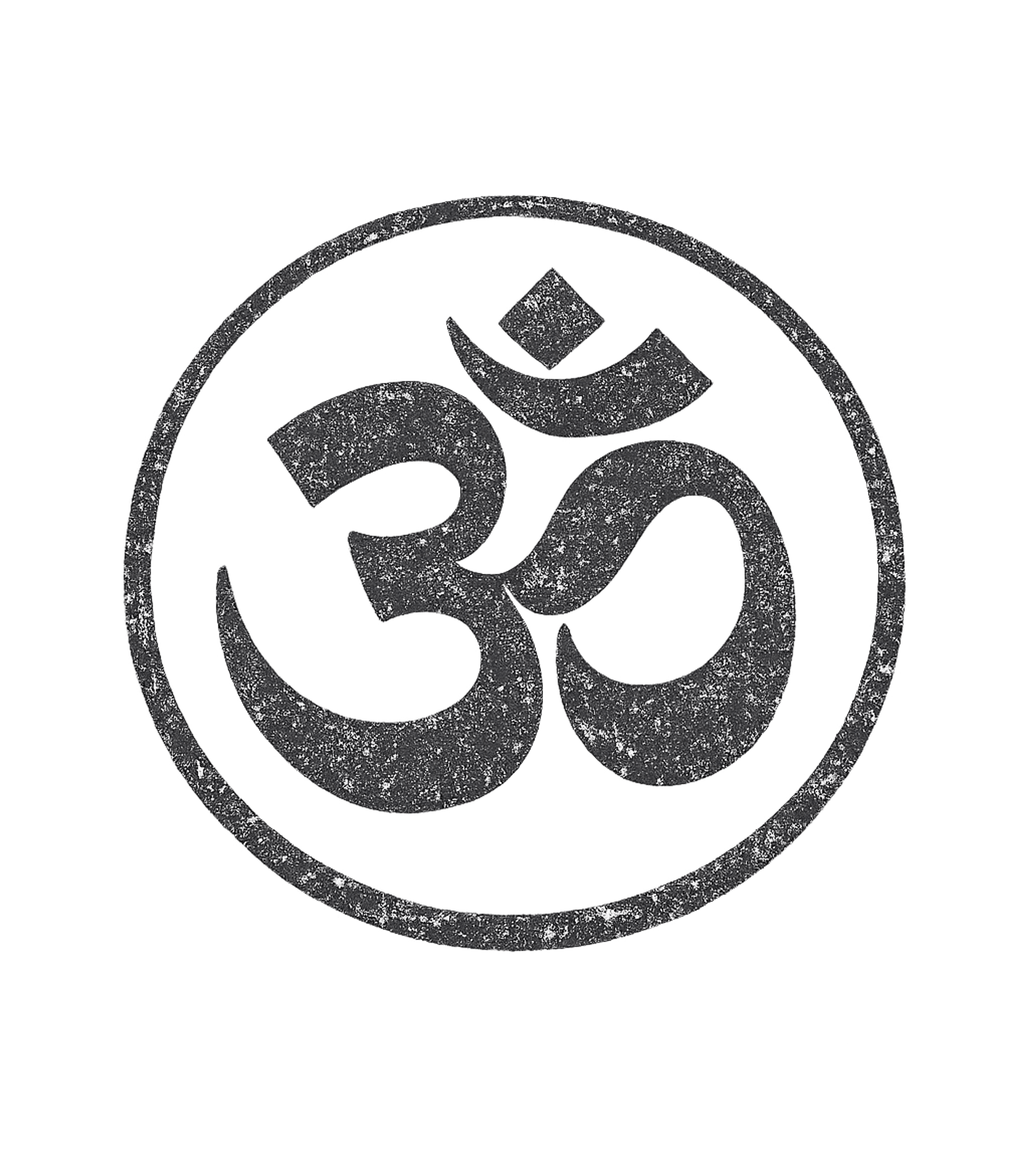 Distressed Om Symbol