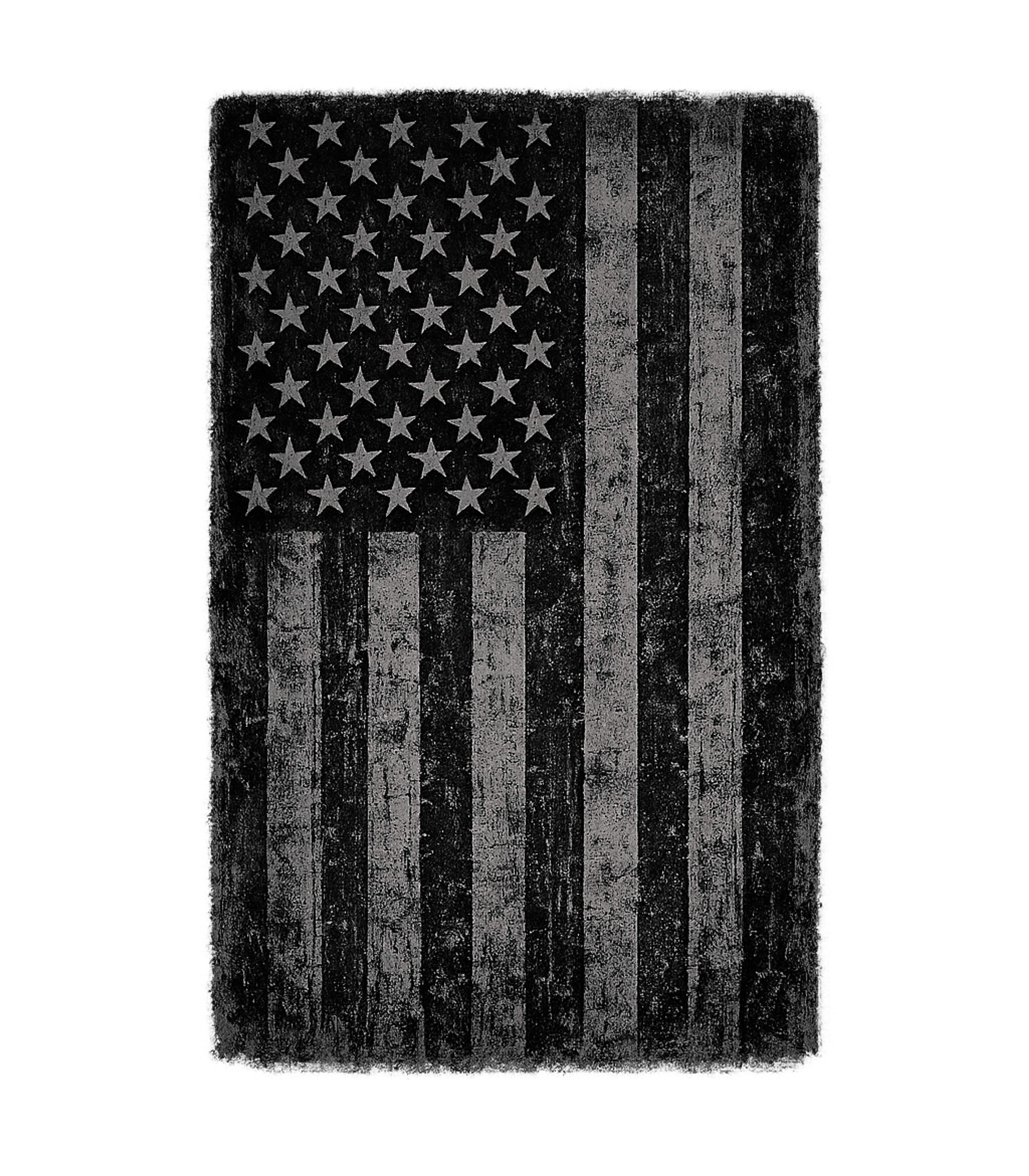 Black American Flag T-Shirt
