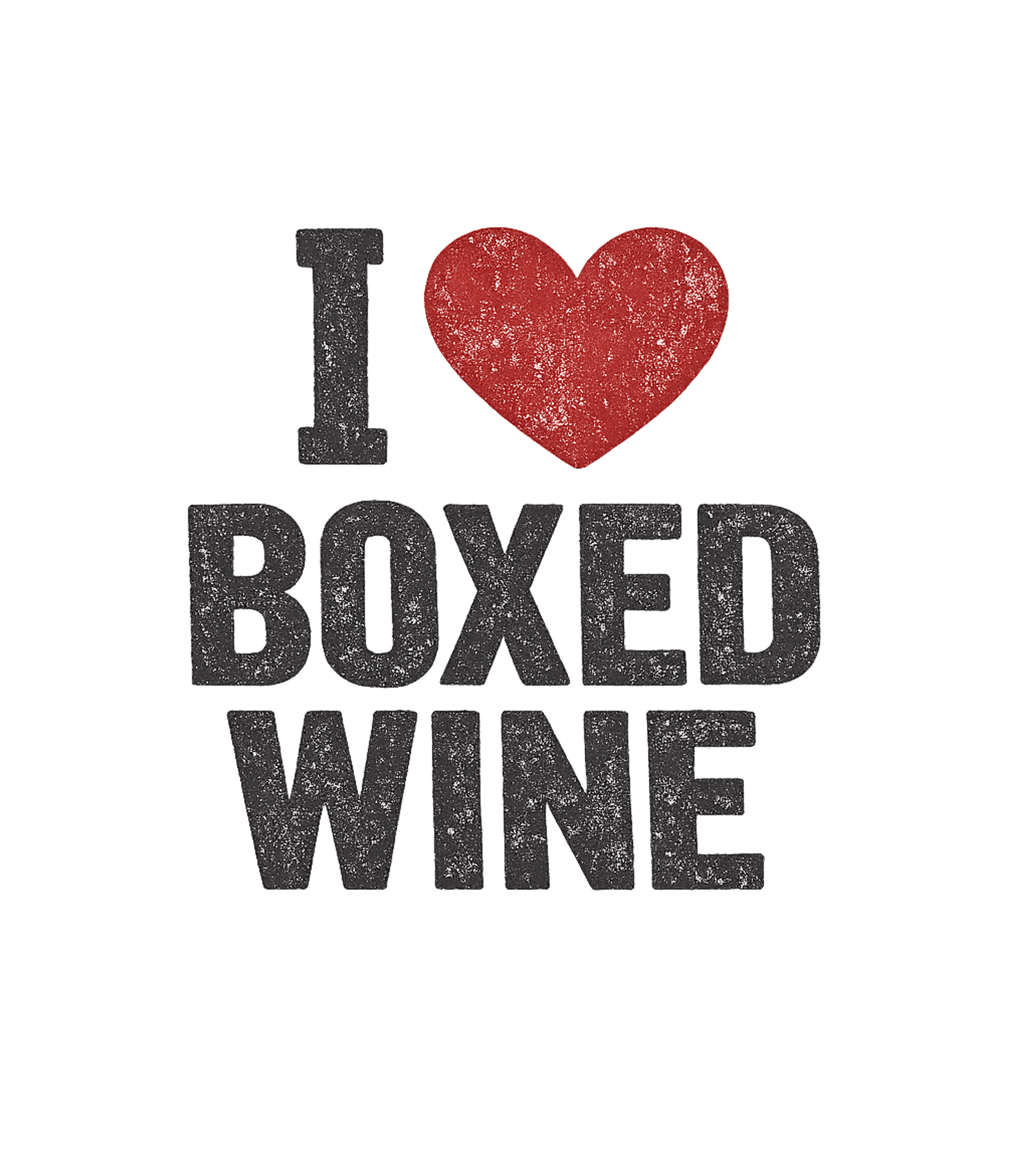 I Heart Boxed Wine Funny Wine Lover T-Shirt