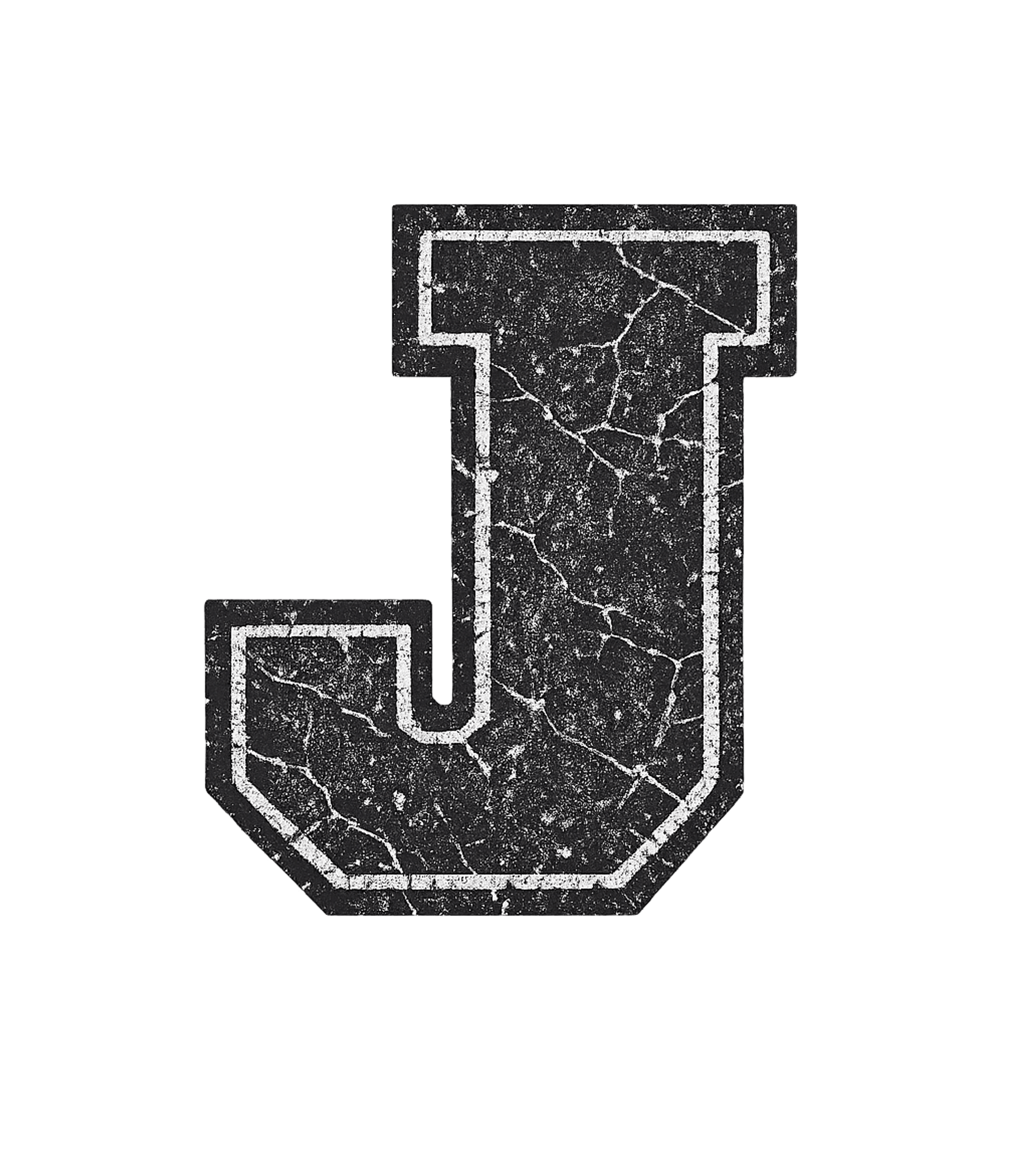 Distressed Letter J