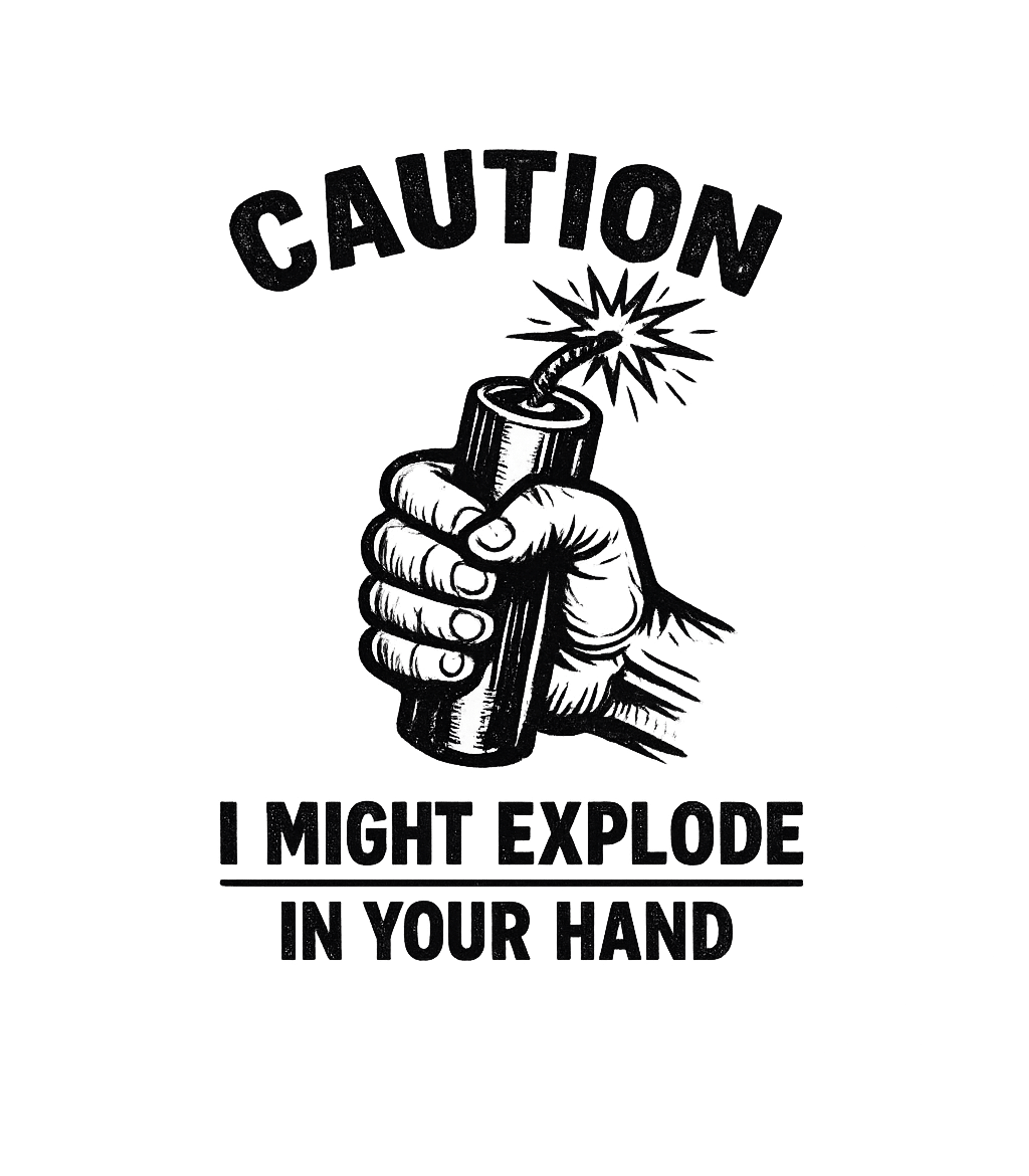 Caution Explode Hand