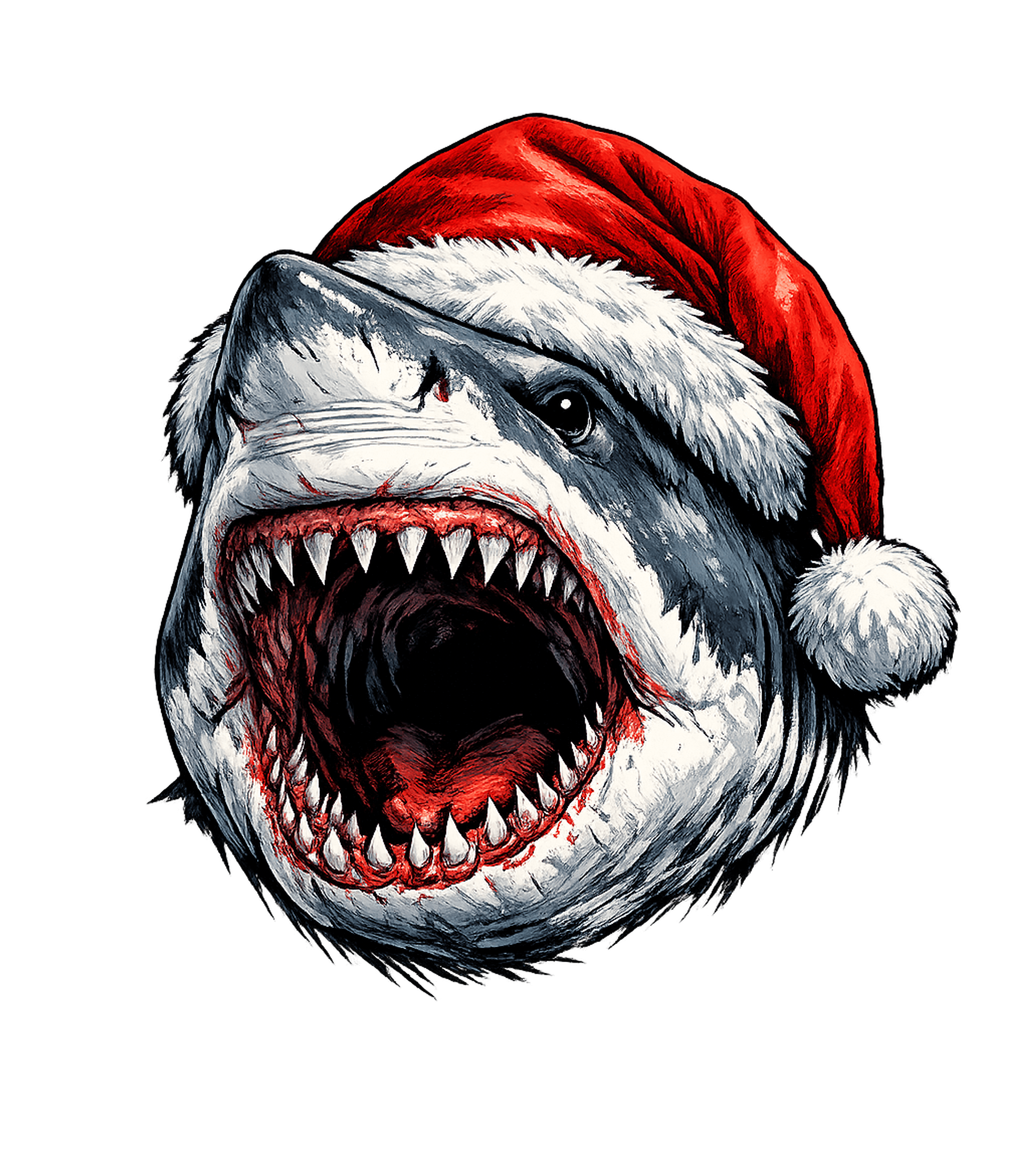 Santa Jaws Men's T Shirt