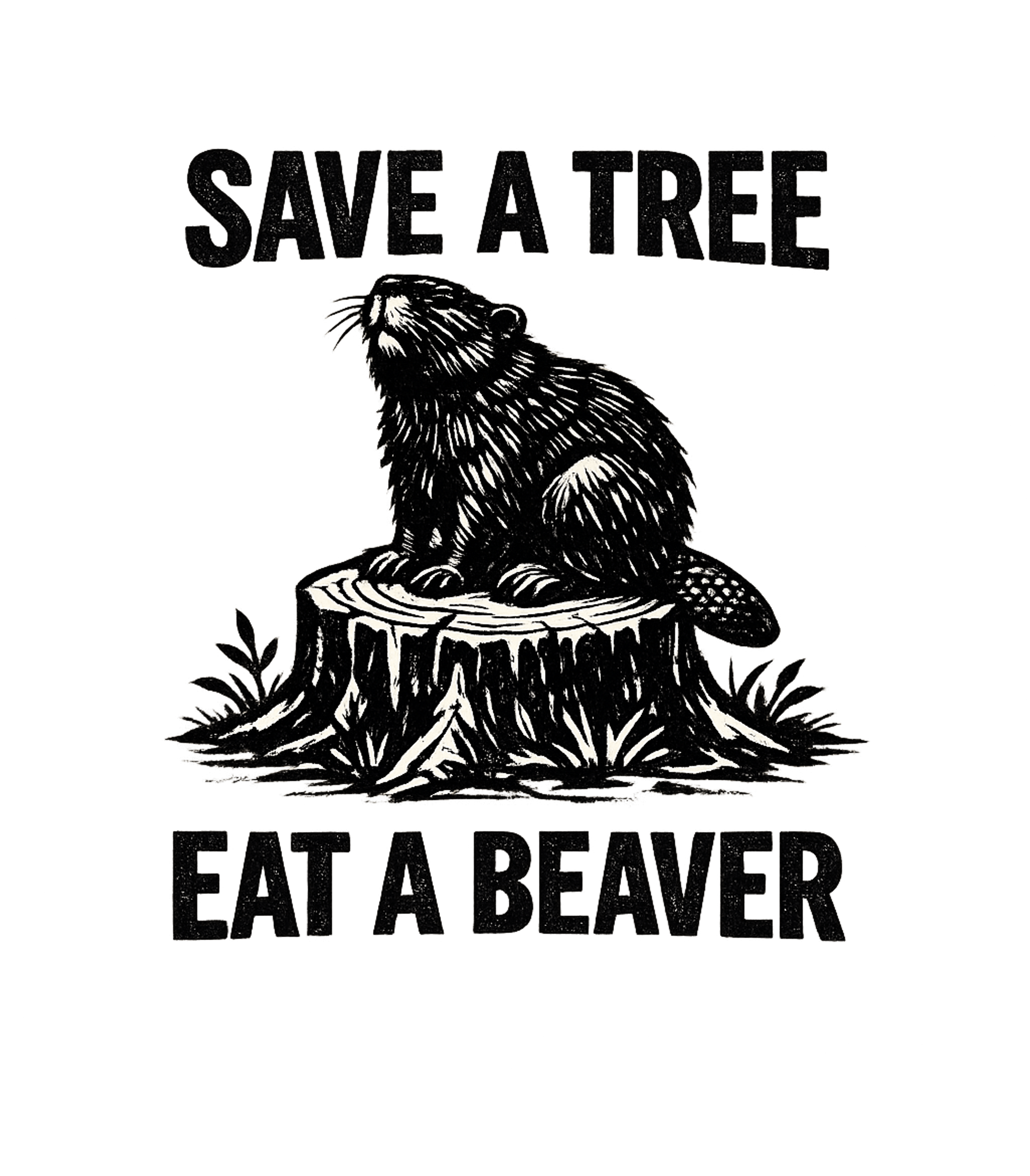 Save A Tree Eat A Beaver Men's T Shirt
