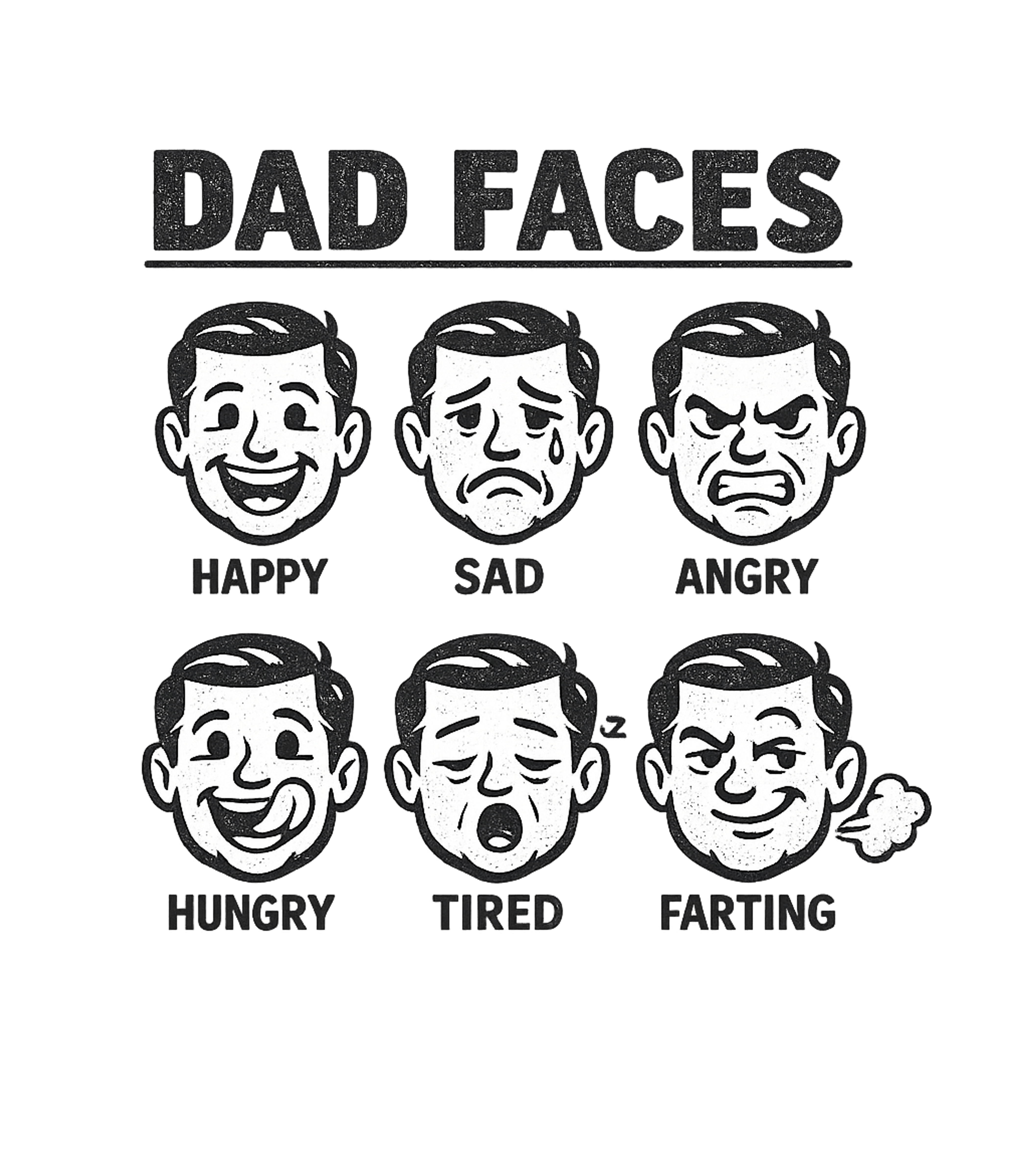 Dad Faces Men's T Shirt