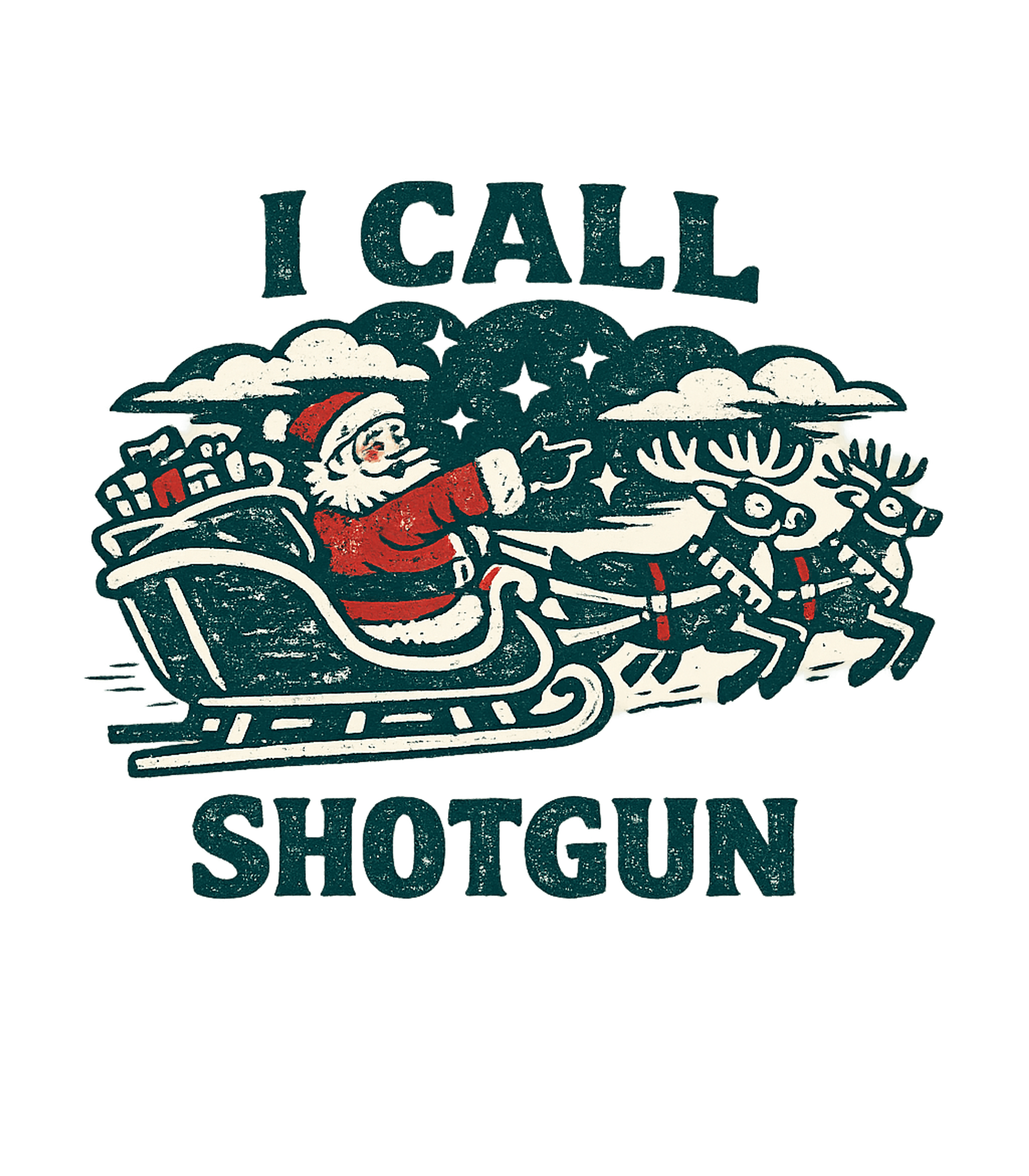 I Call Shotgun Santa Men's T Shirt