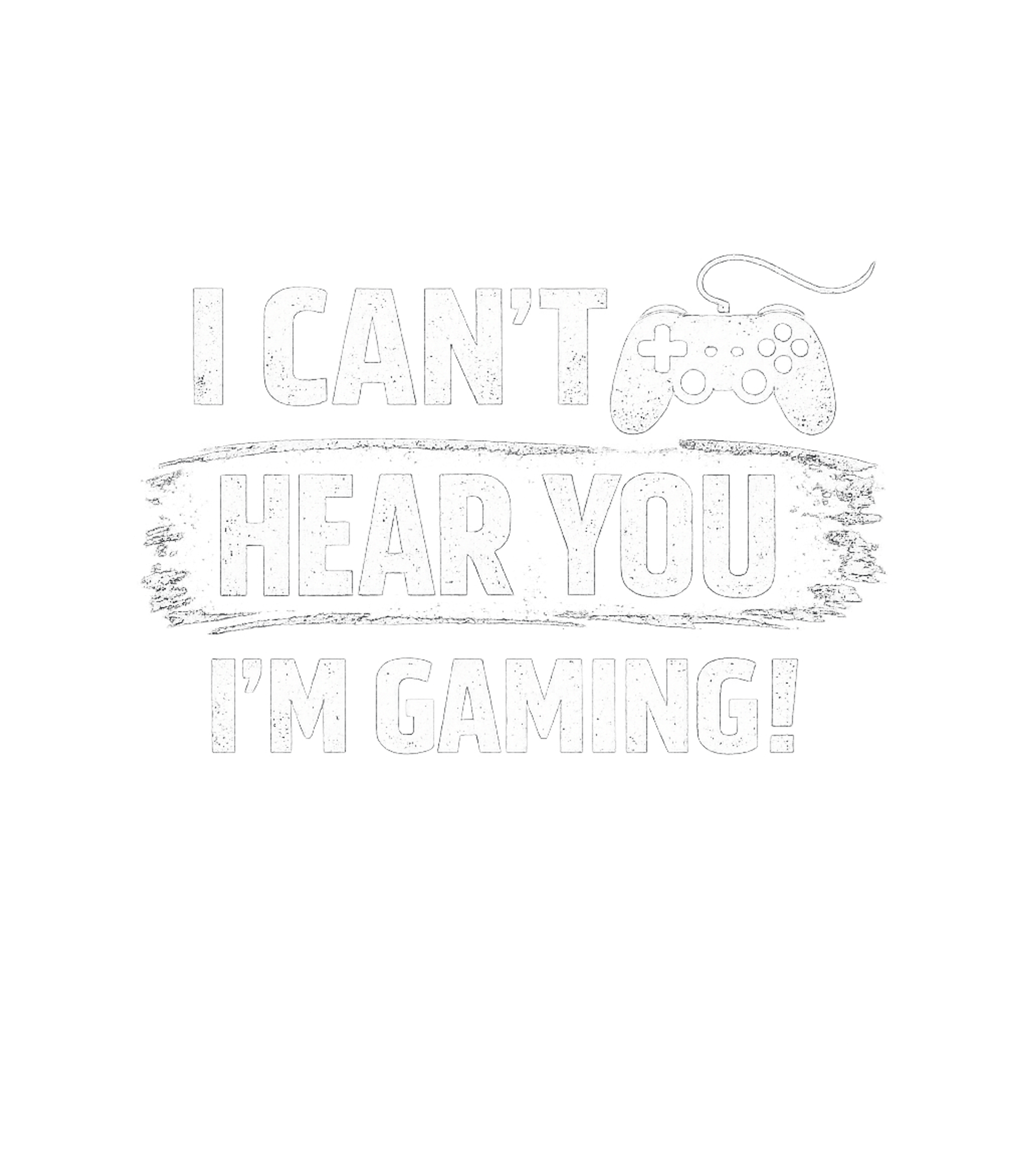 Mens I Cant Hear You Im Gaming T Shirt Funny Video Gamer Controller Tee for Guys