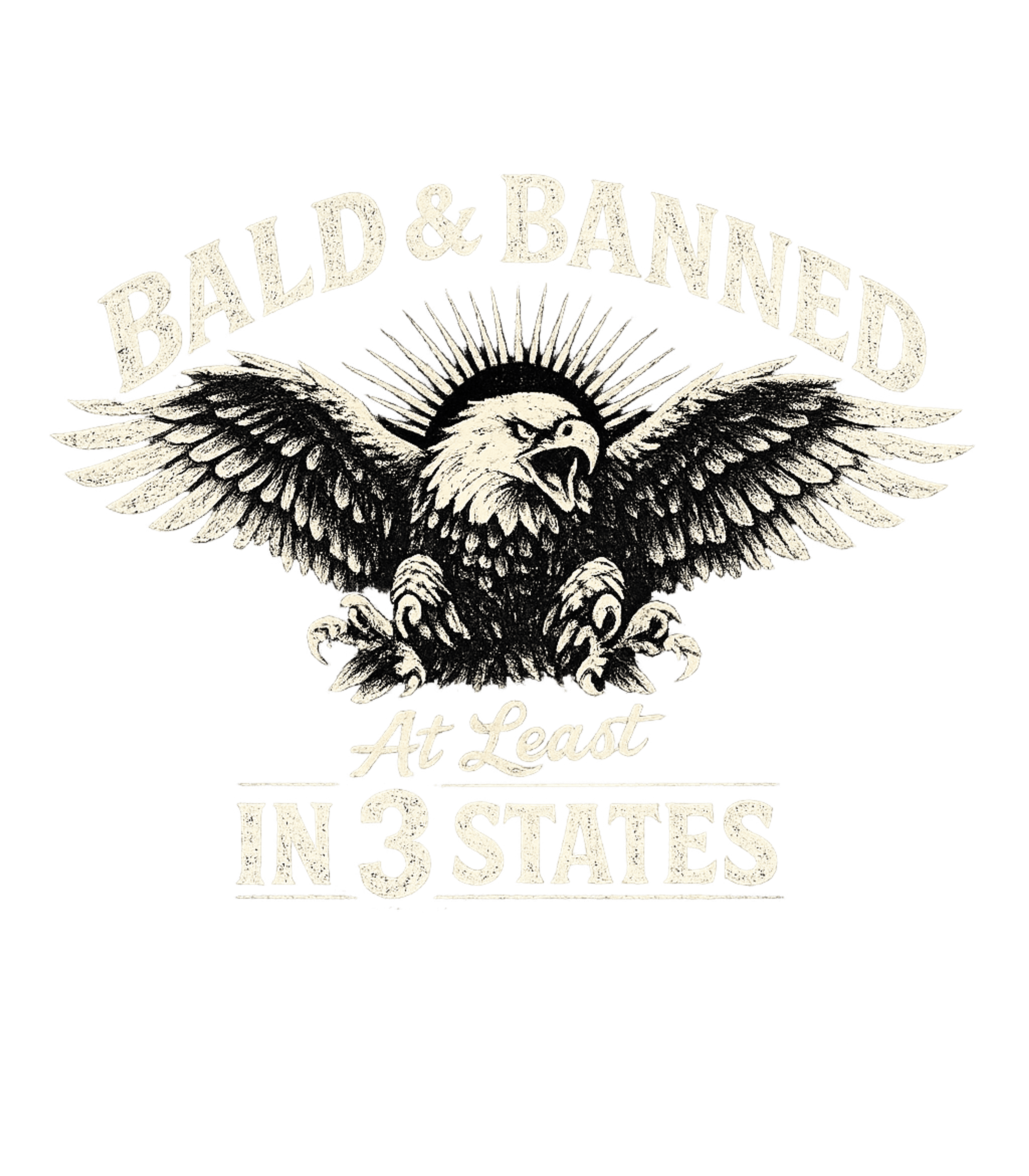Bald And Banned In 3 States Men's T Shirt