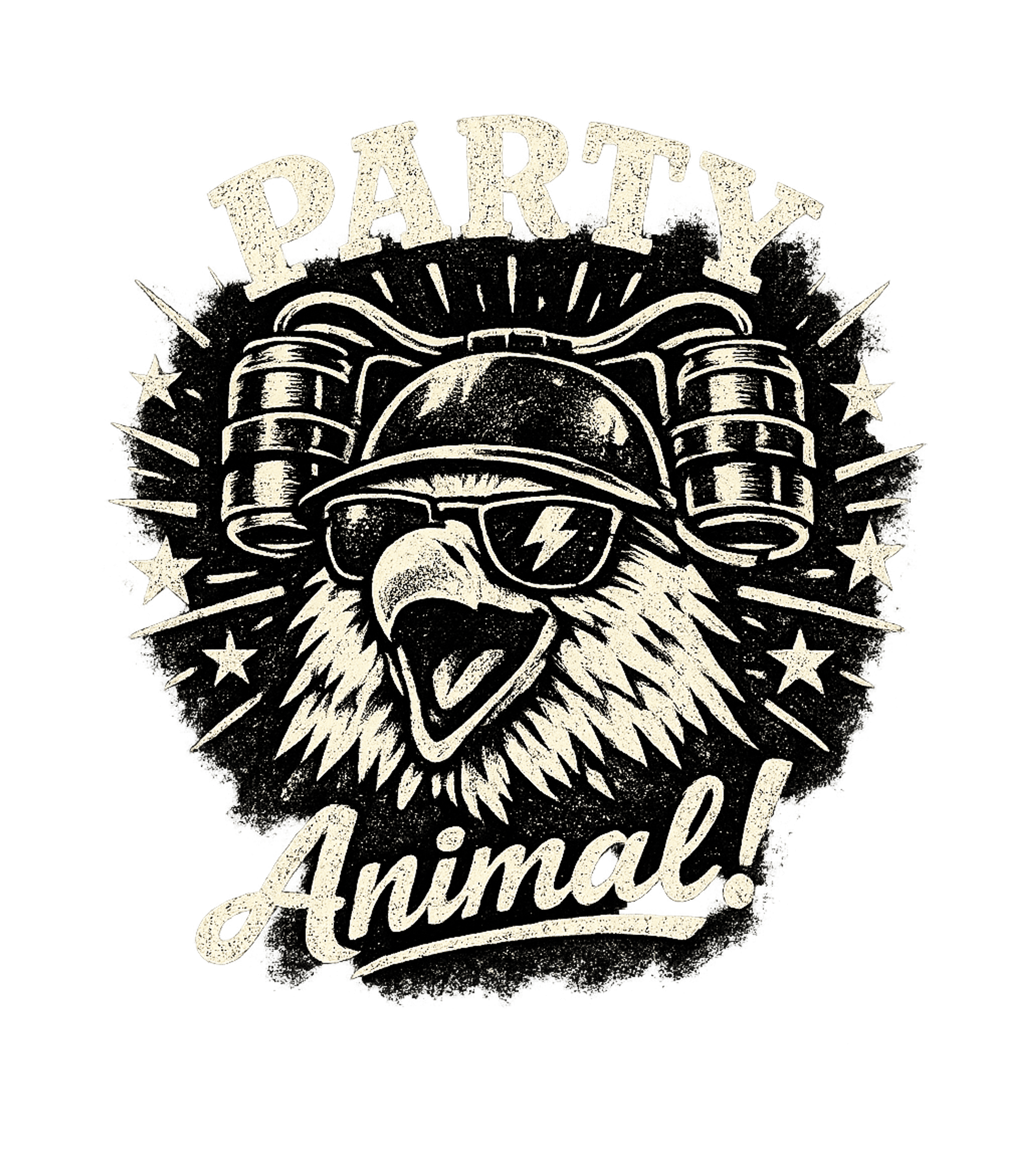 Party Animal Bald Eagle Men's T Shirt