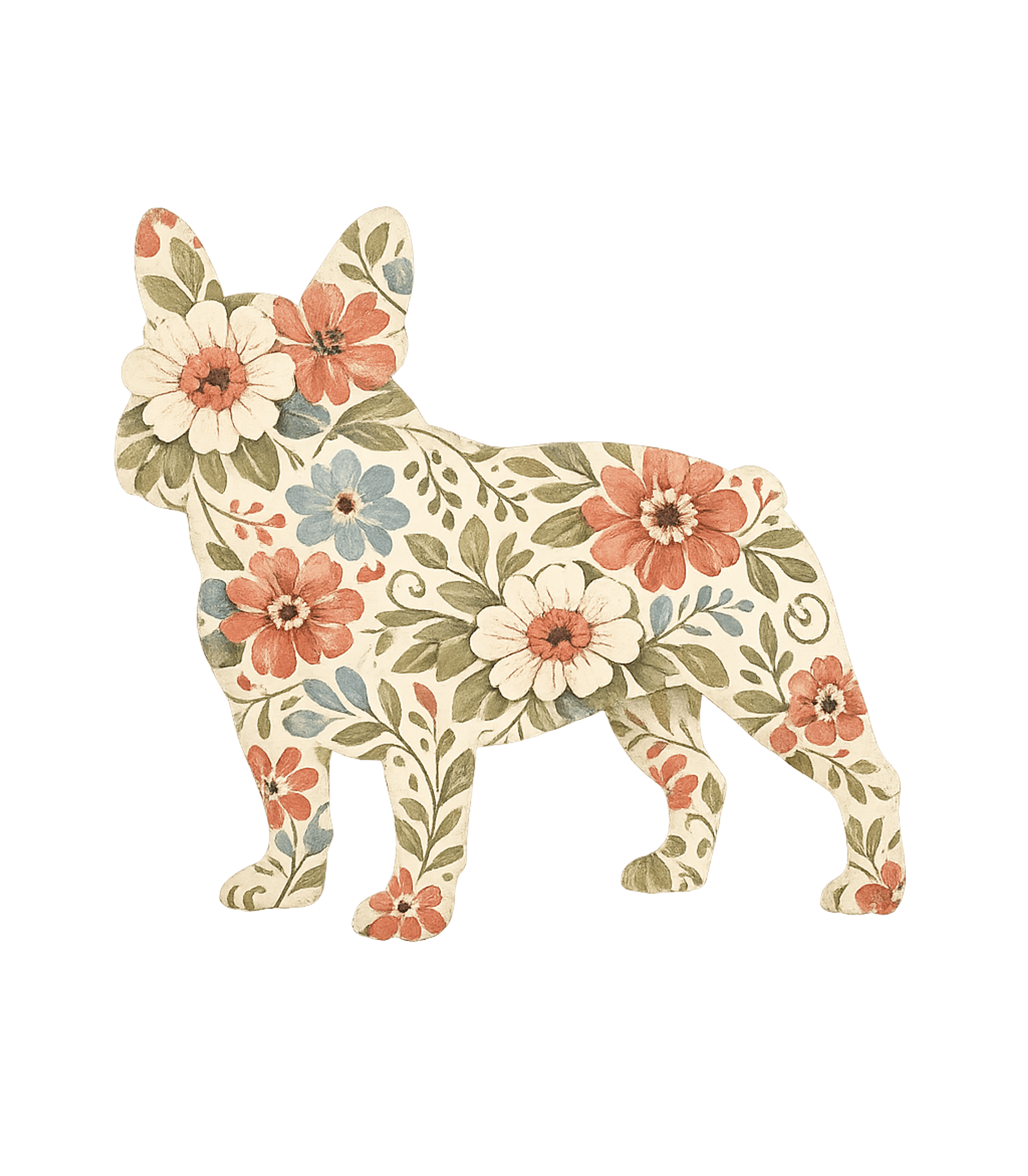 Floral French Bulldog