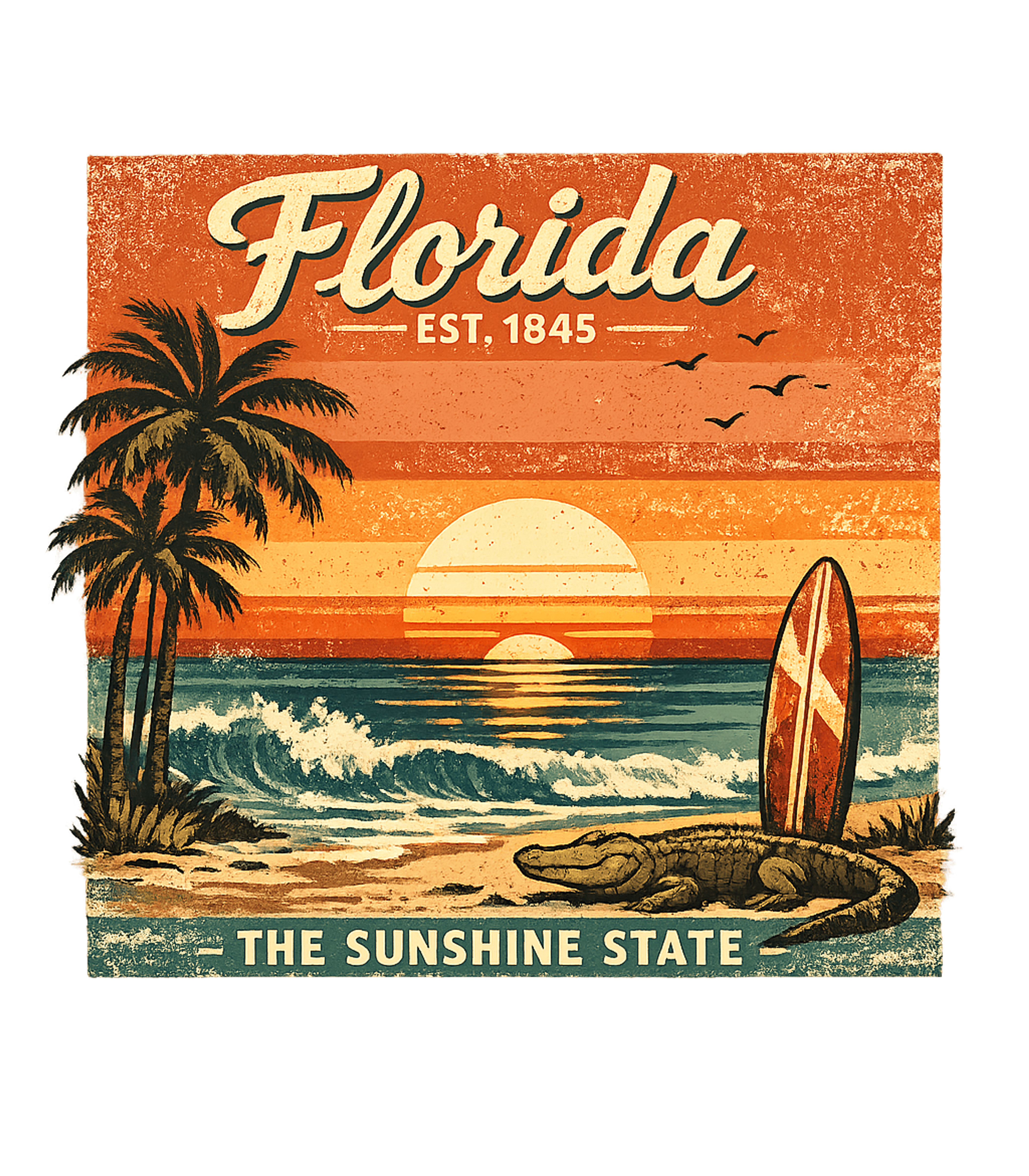 Florida Sunset Vintage