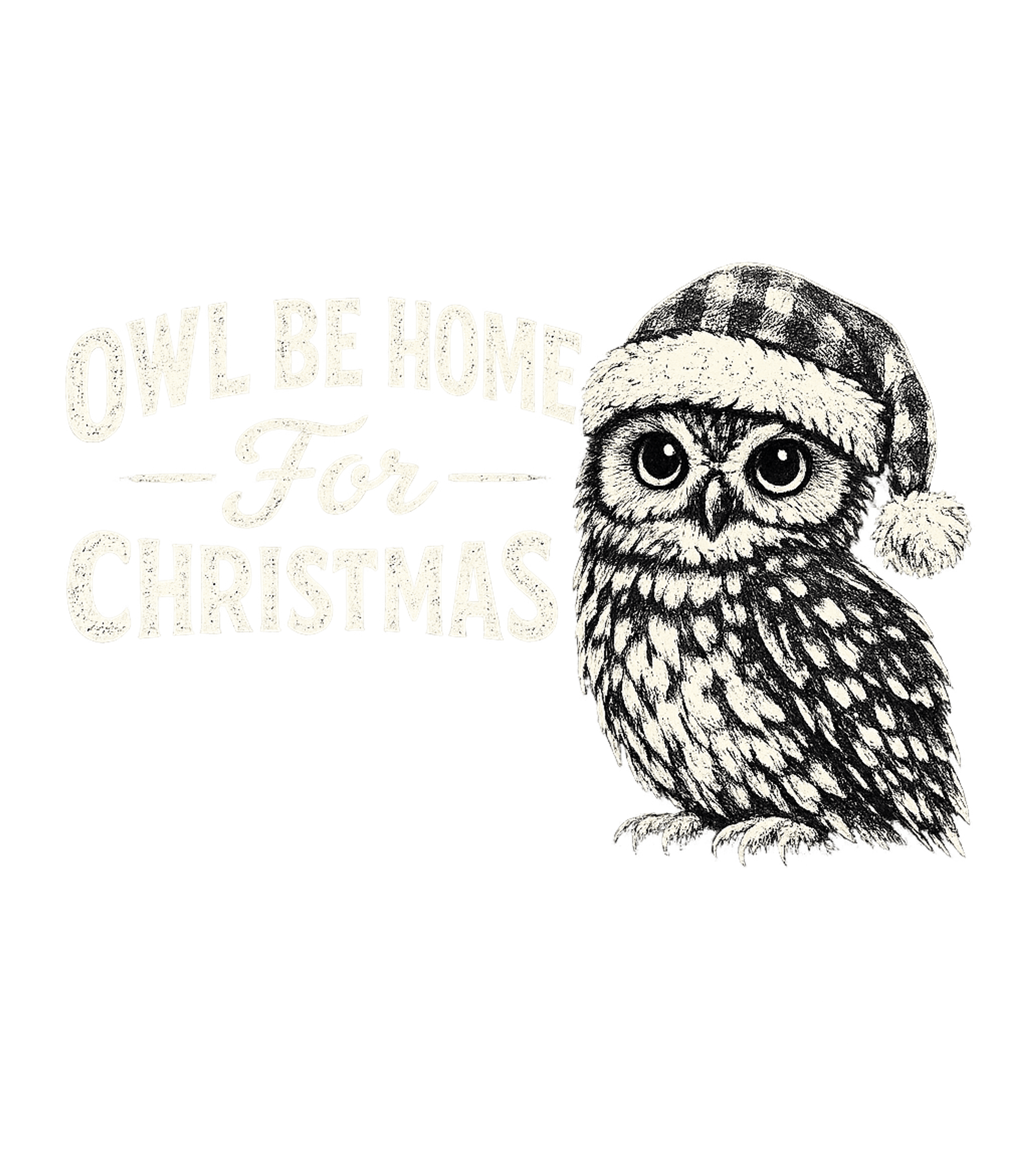 Owl Be Home For Christmas Men's T Shirt
