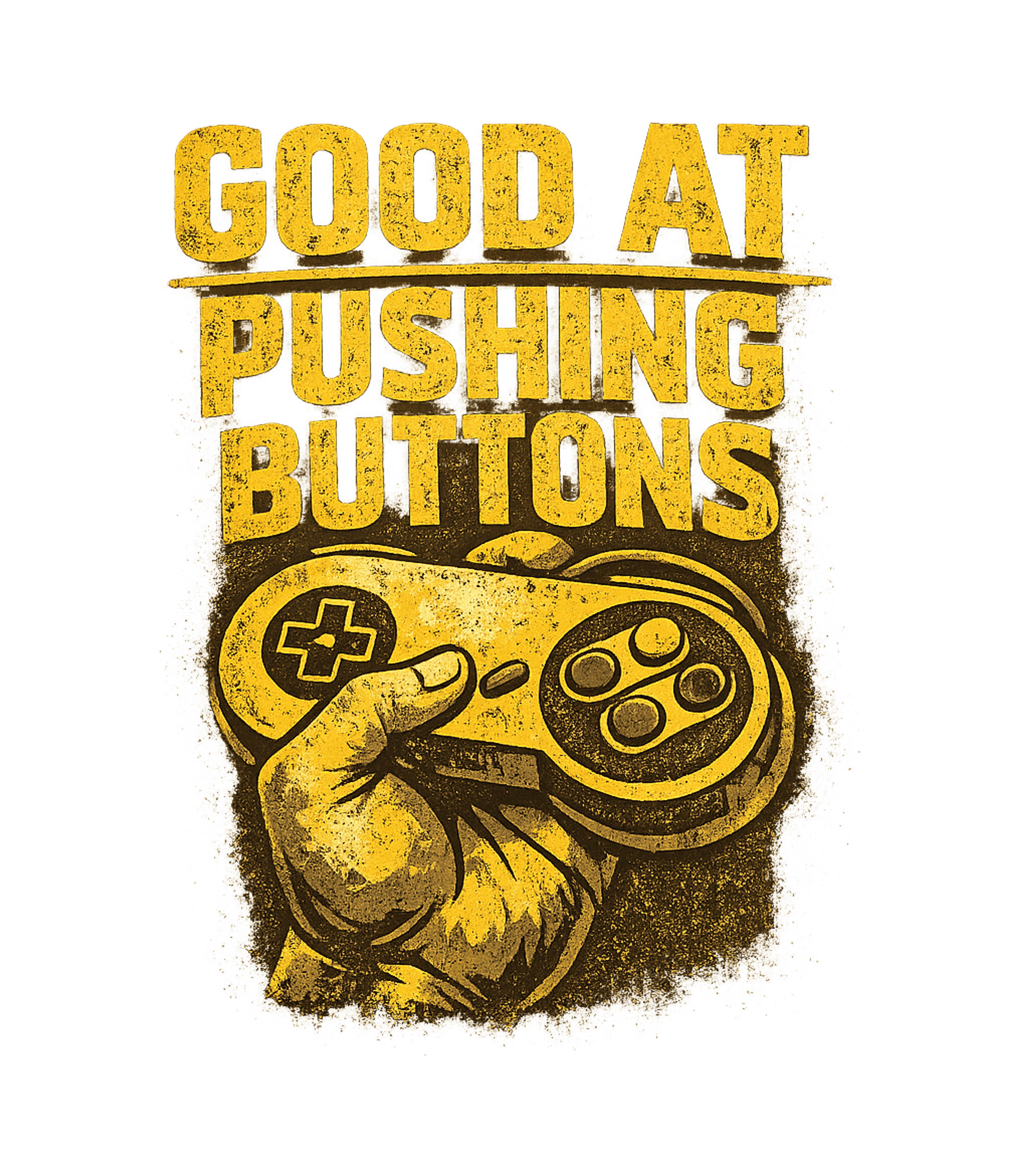 Mens Good At Pushing Buttons T Shirt Funny Video Game Gamer Gift Novelty Tee