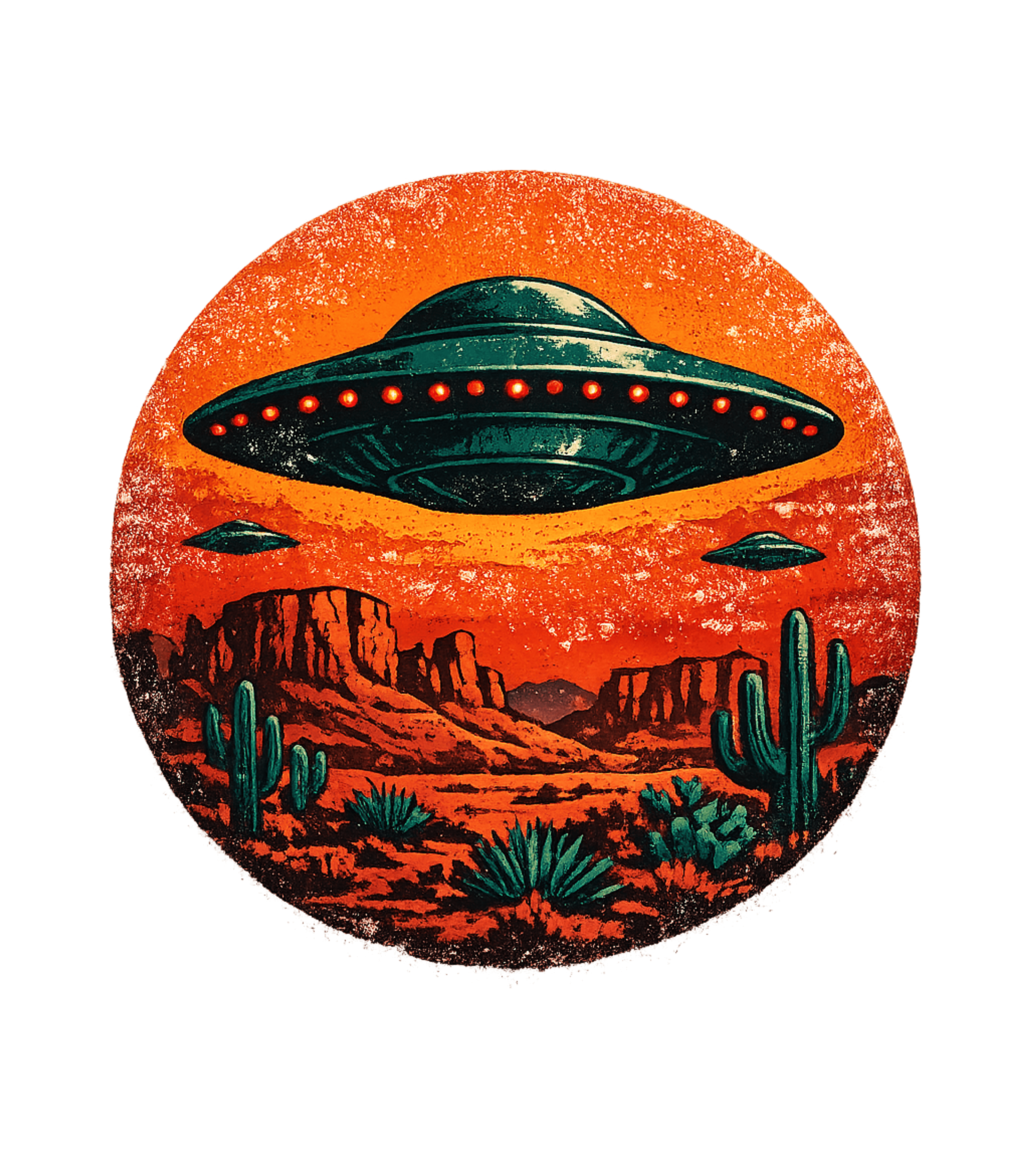 Retro Desert UFO