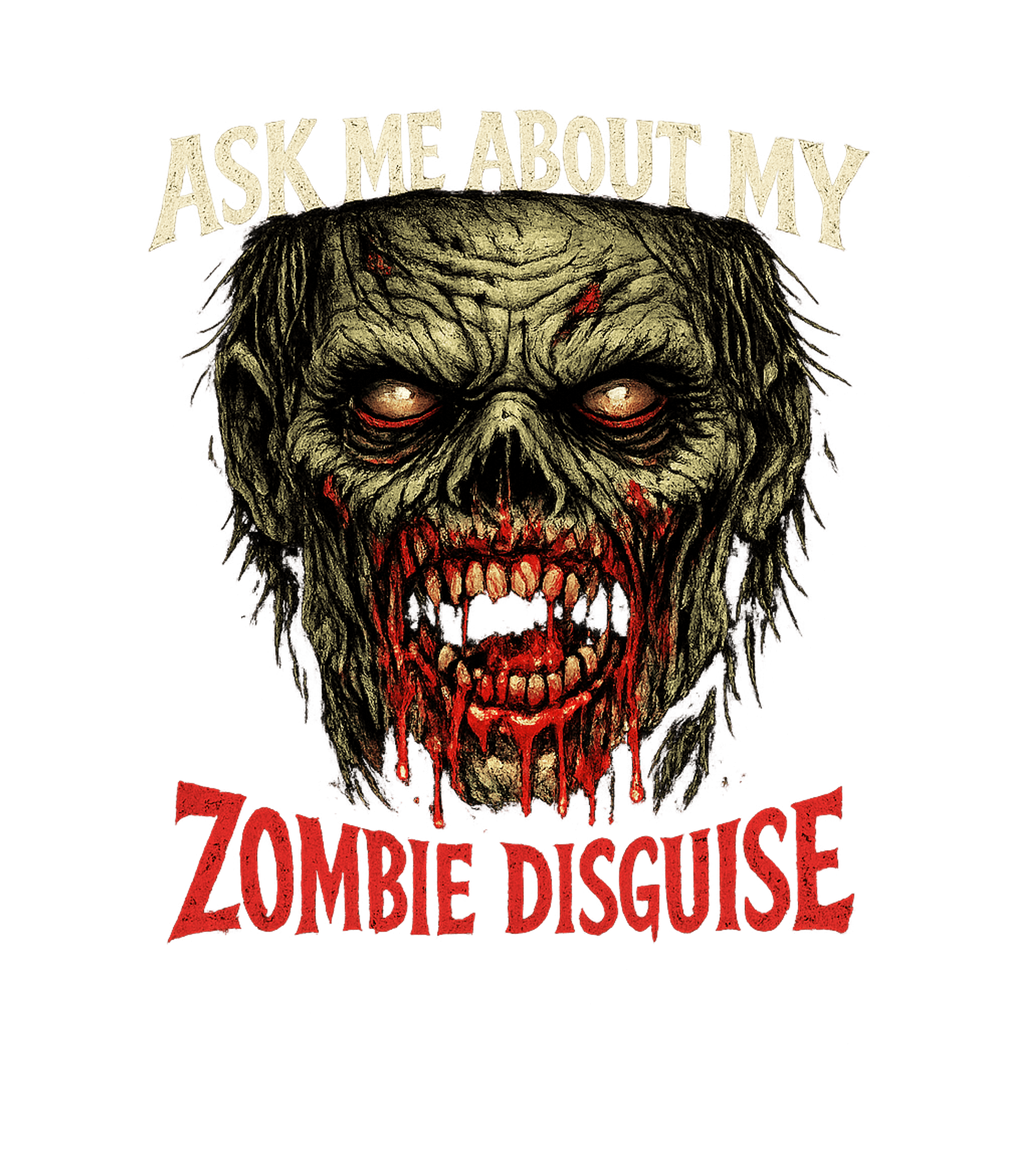 Ask Me About My Zombie Disguise Flip Men's T Shirt