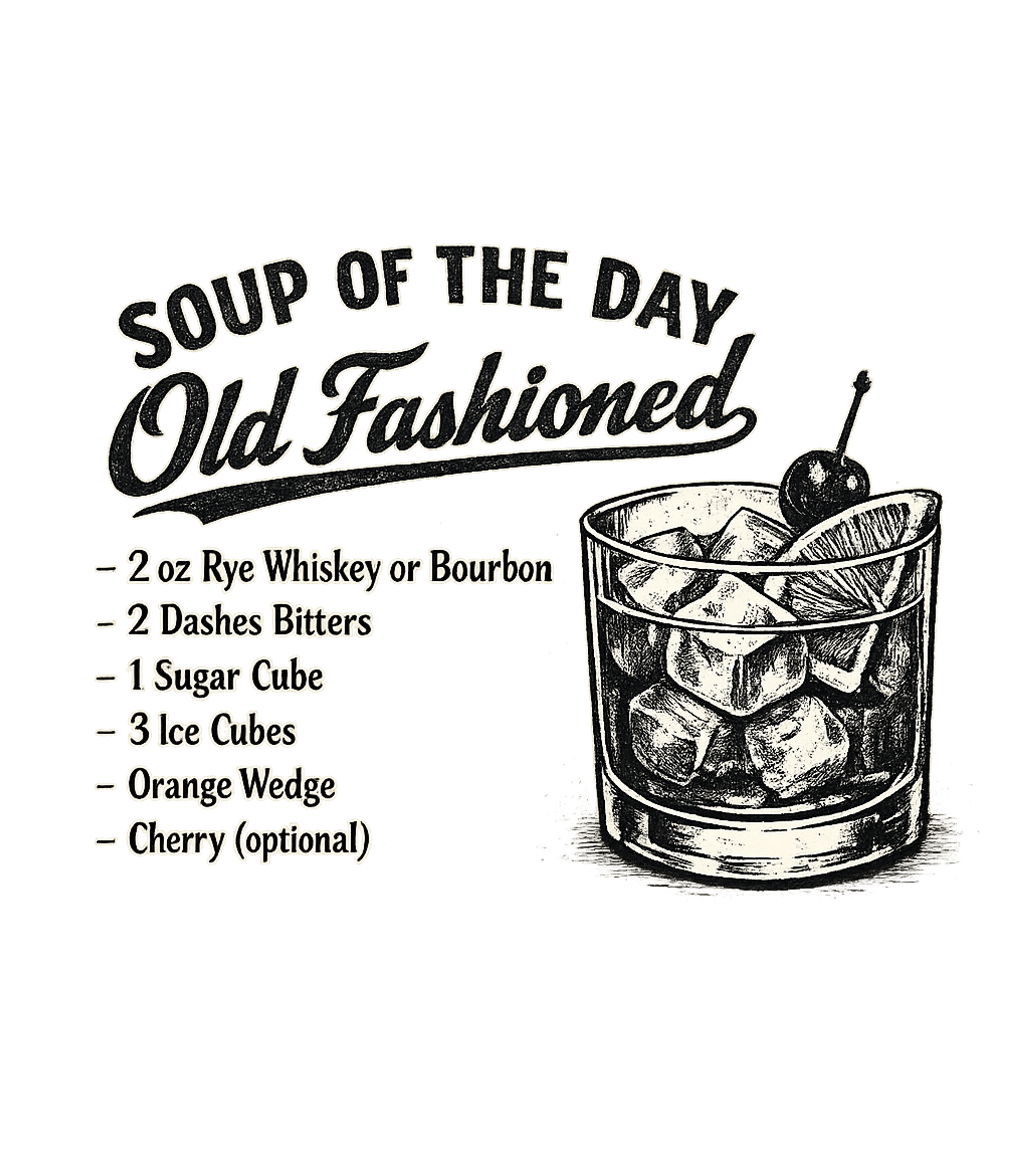 Soup Of The Day Old Fashioned Men's T Shirt