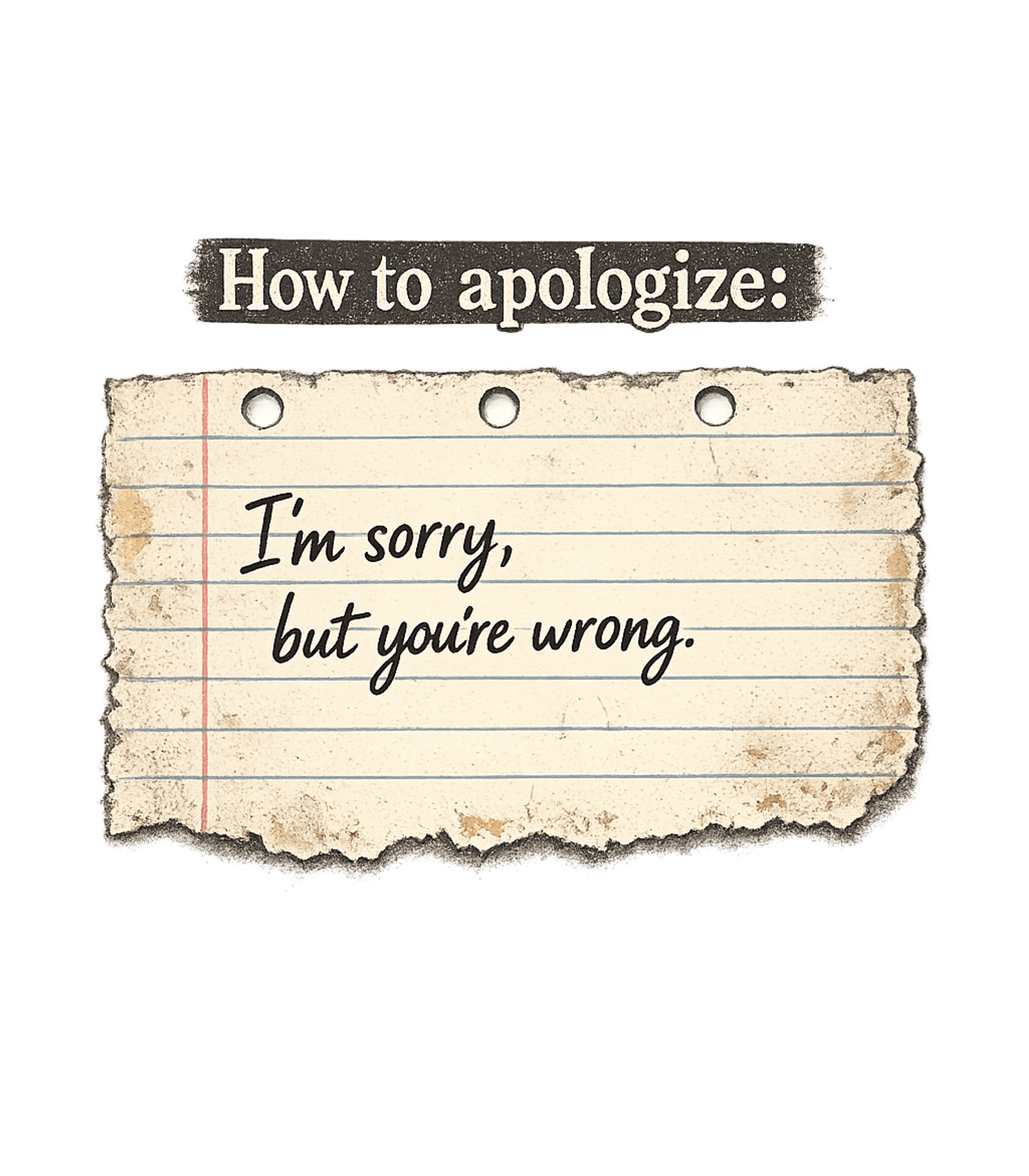 How To Apologize Men's T Shirt