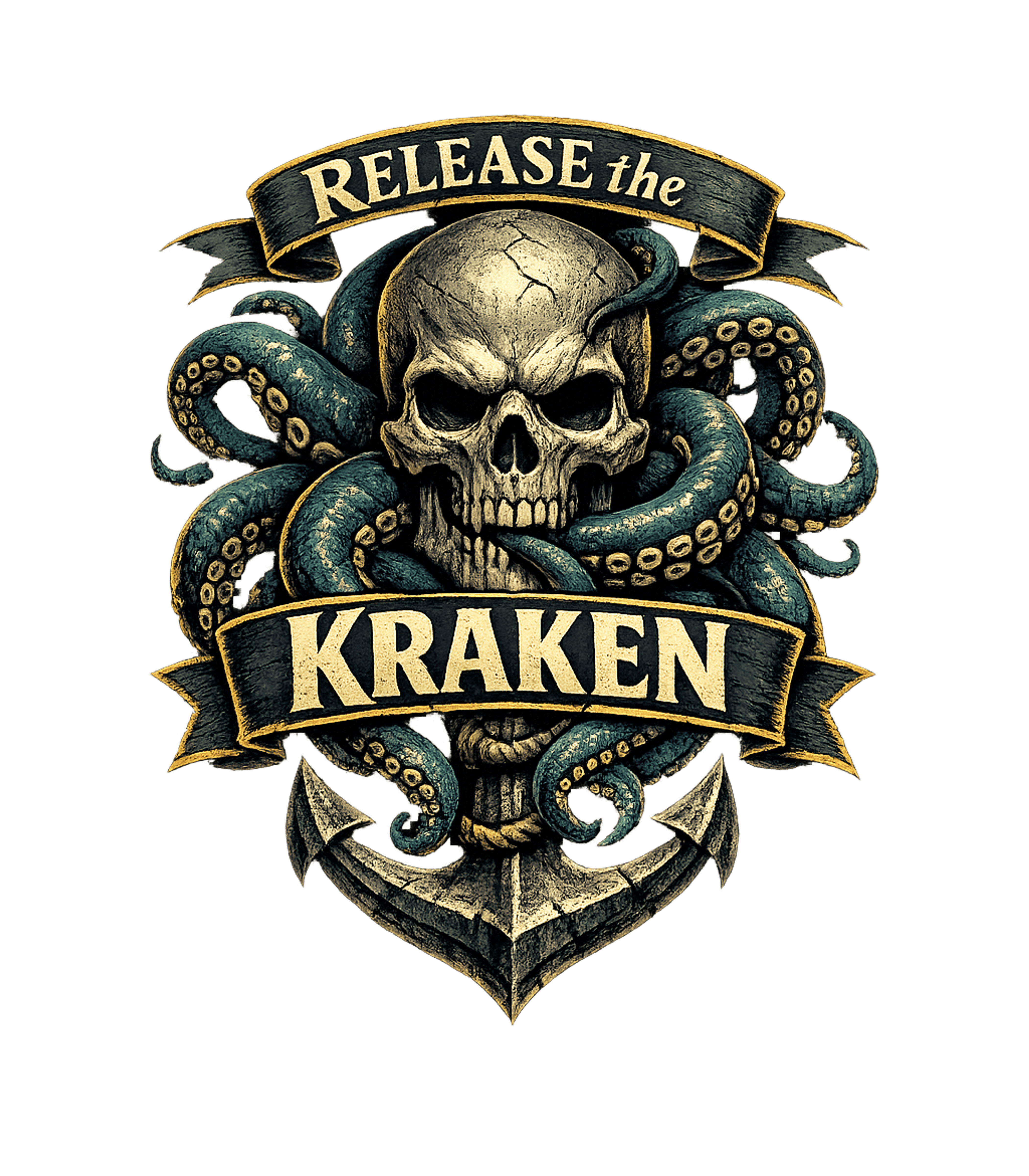 Release The Kraken Skull