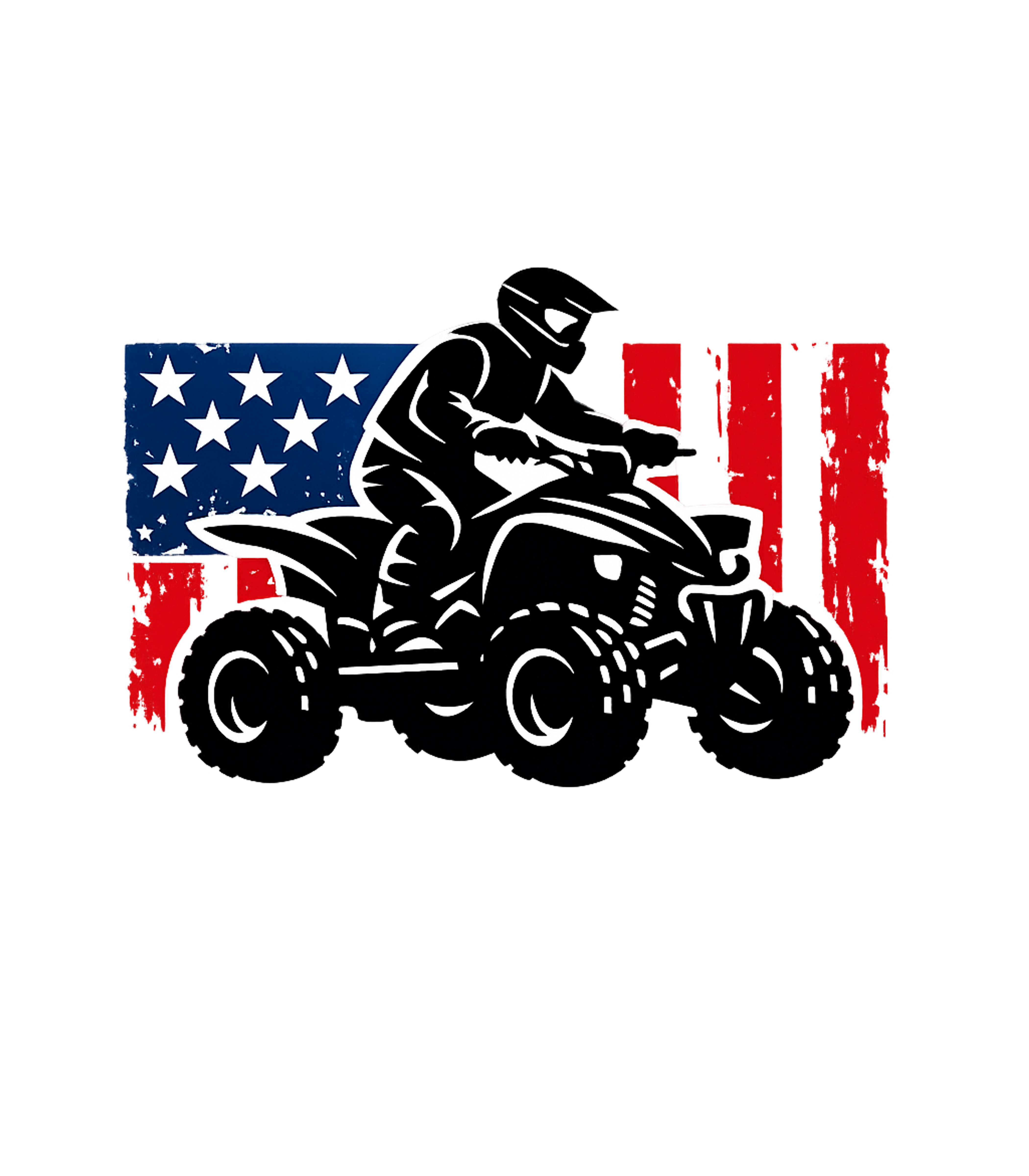 Patriotic ATV Rider