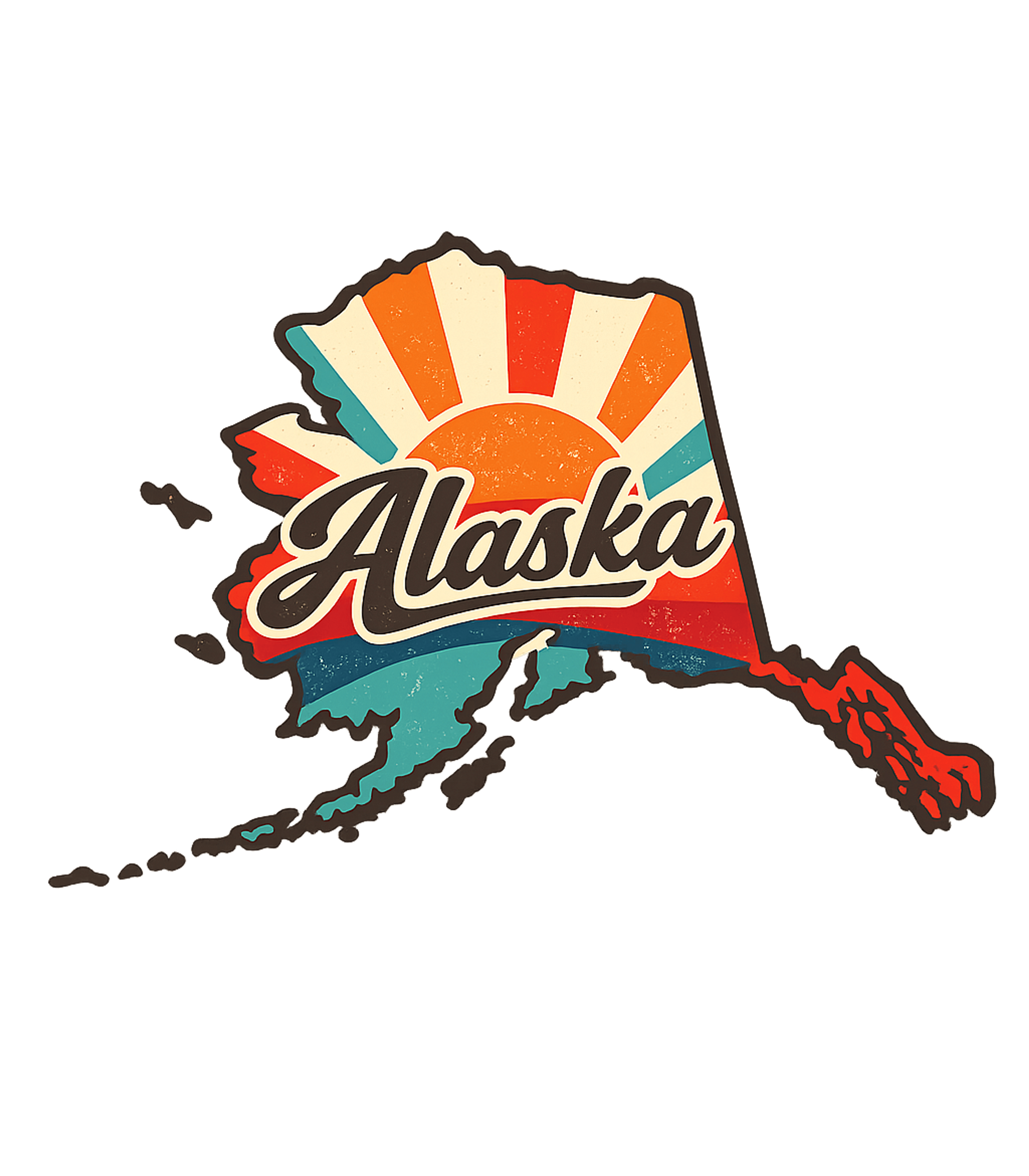 Retro Alaska Sunburst