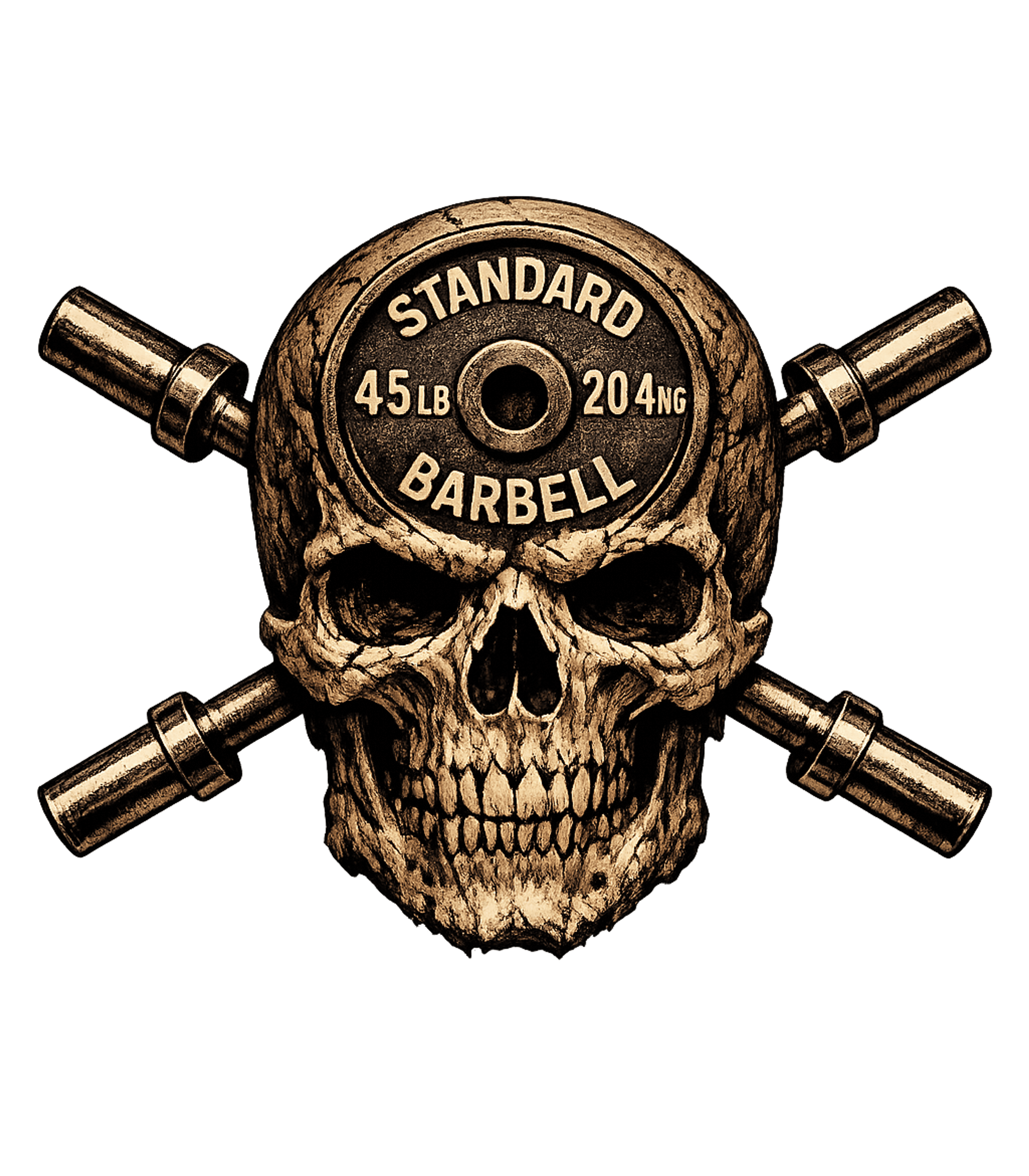 Standard Barbell Skull Graphic