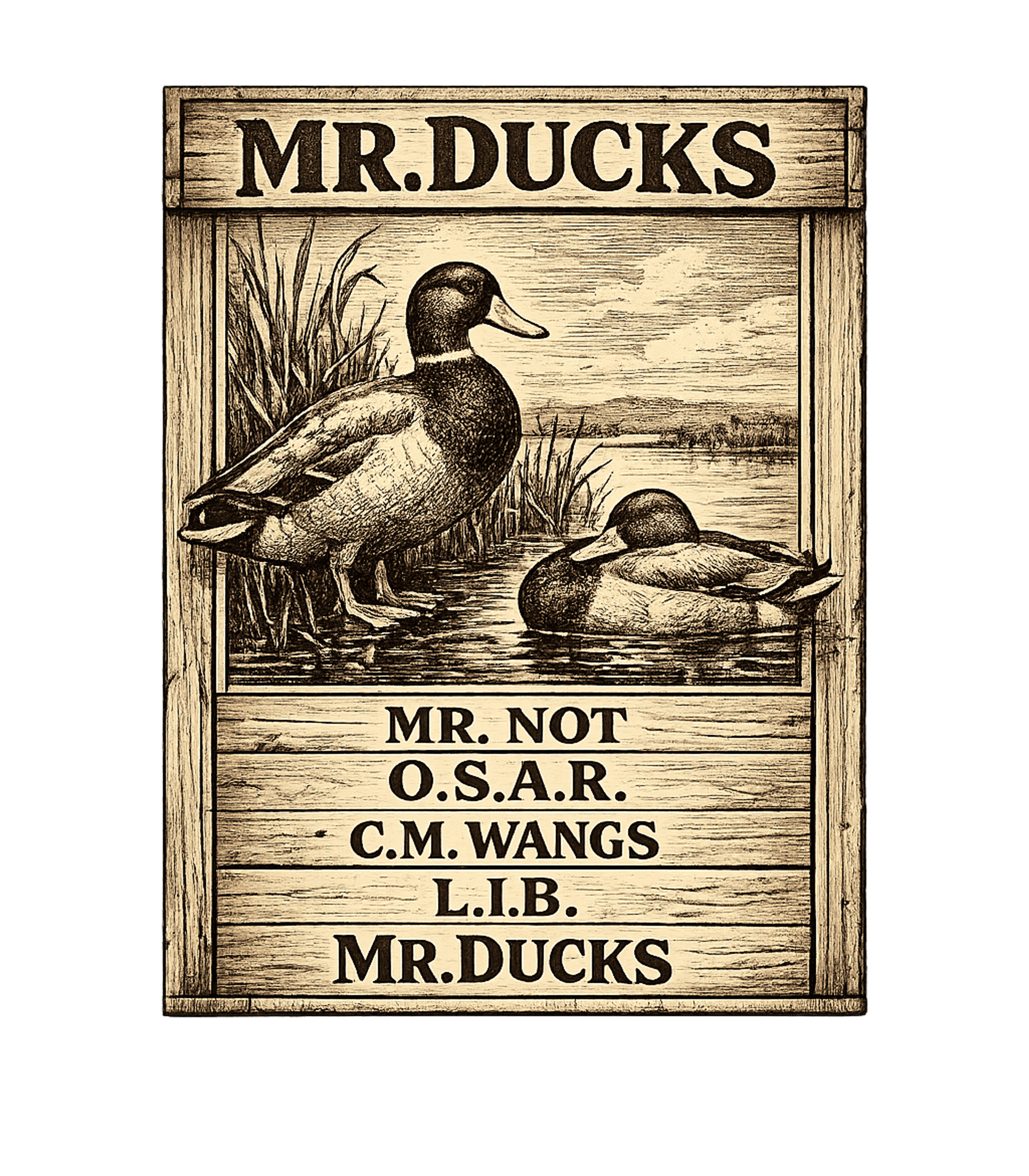 Mr. Ducks Vintage Art