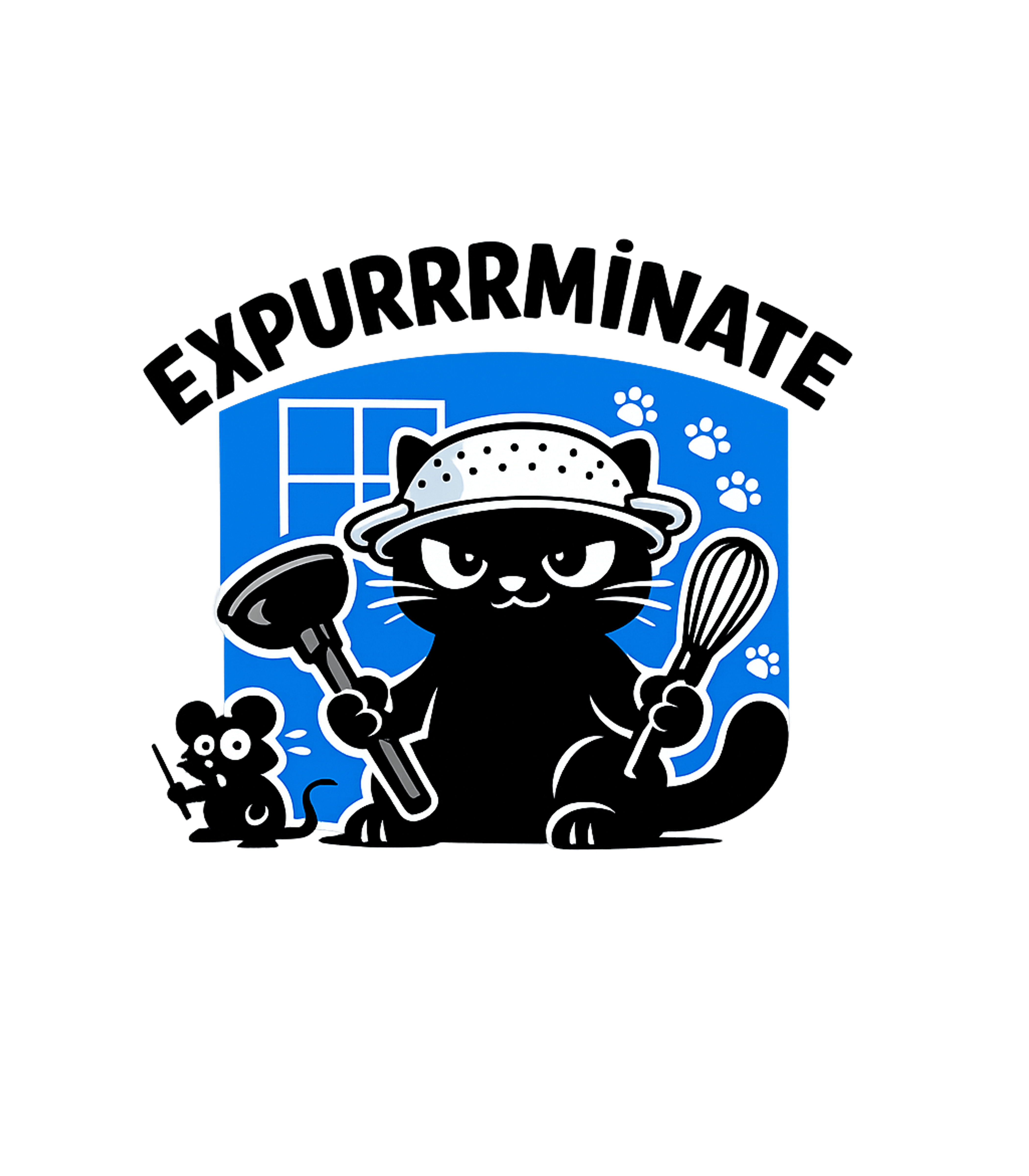 Kitchen Warrior Cat Graphic