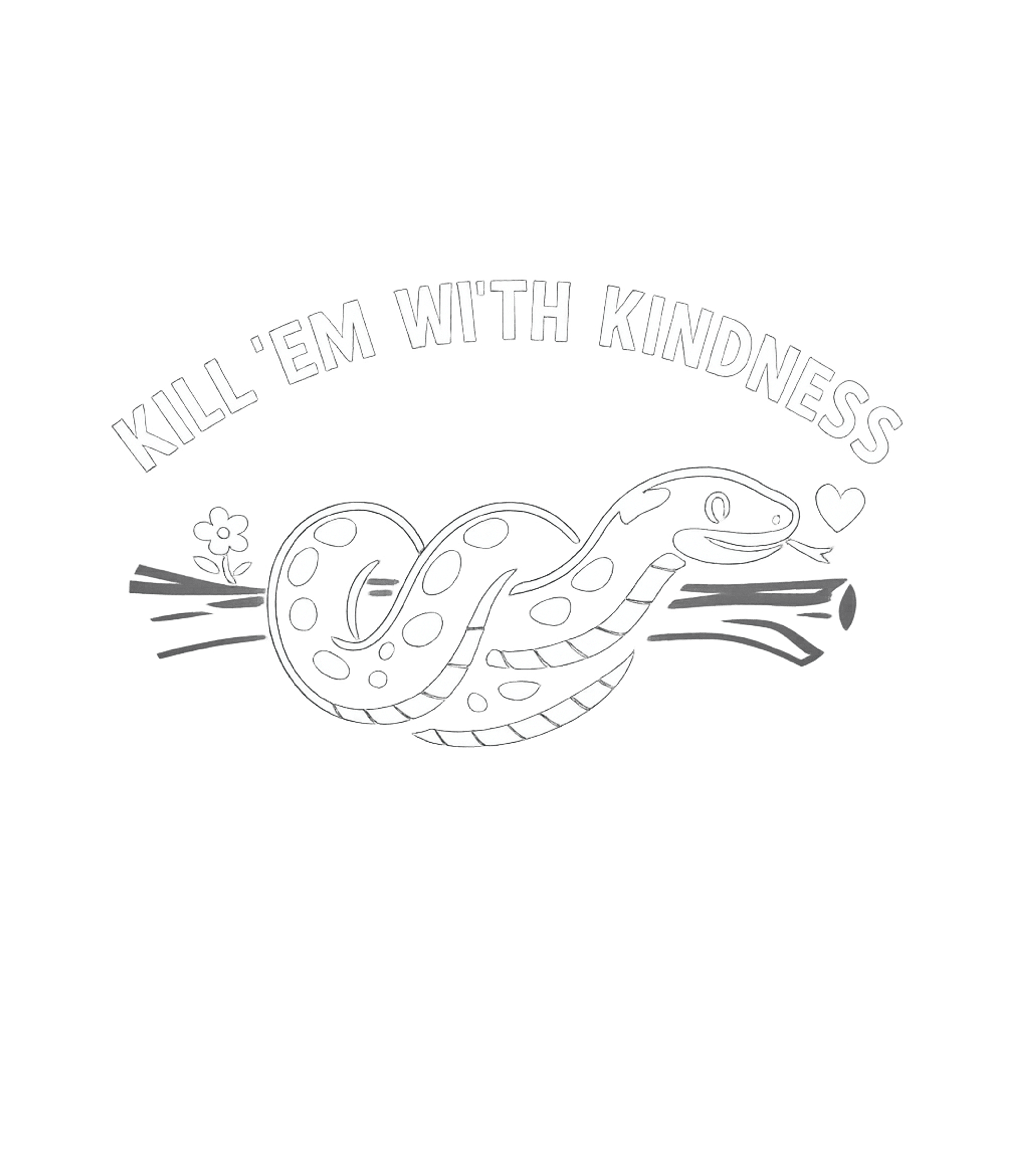 Kindness Snake Art Graphic