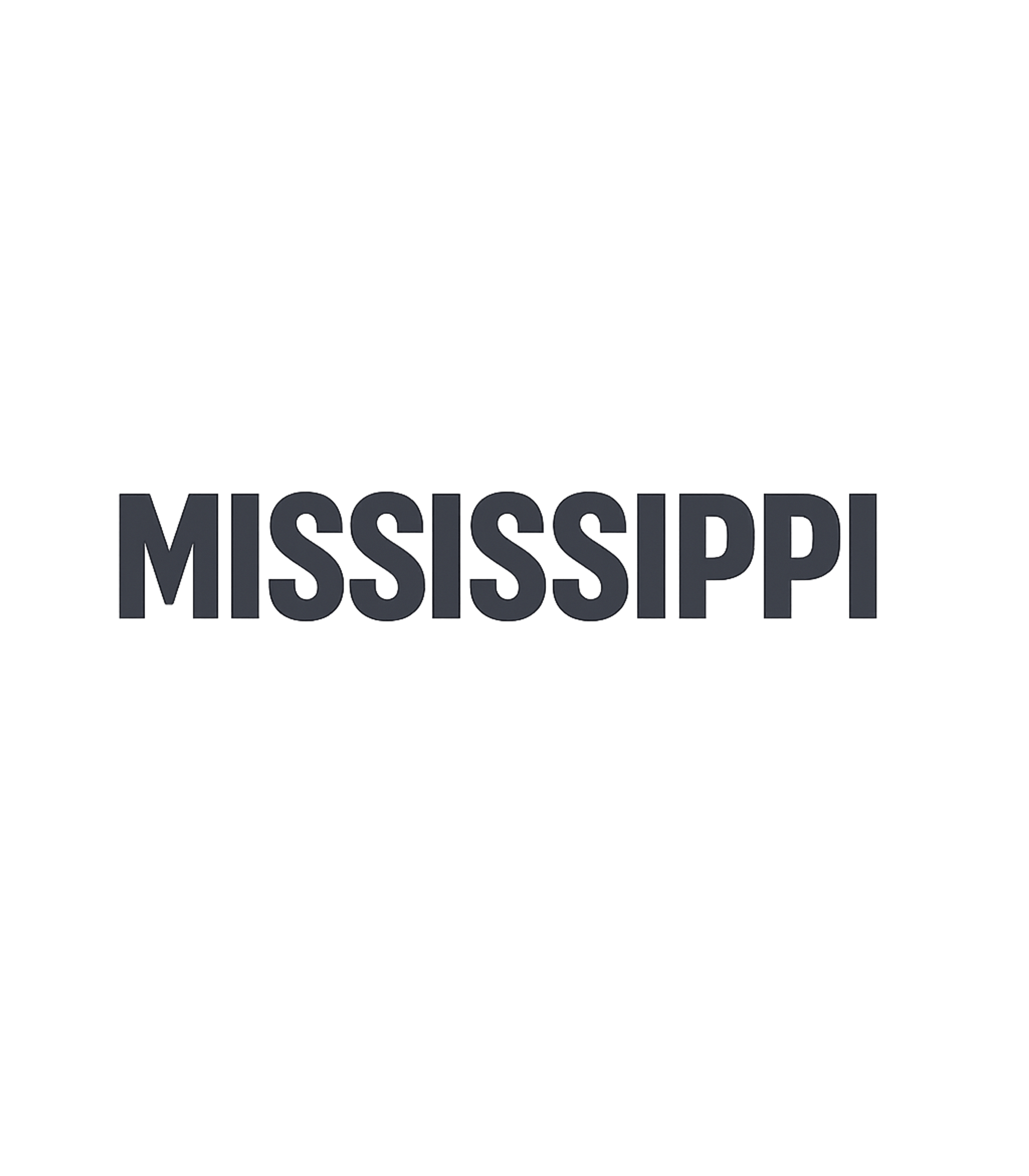 Mississippi Block Letter Basic T-Shirt