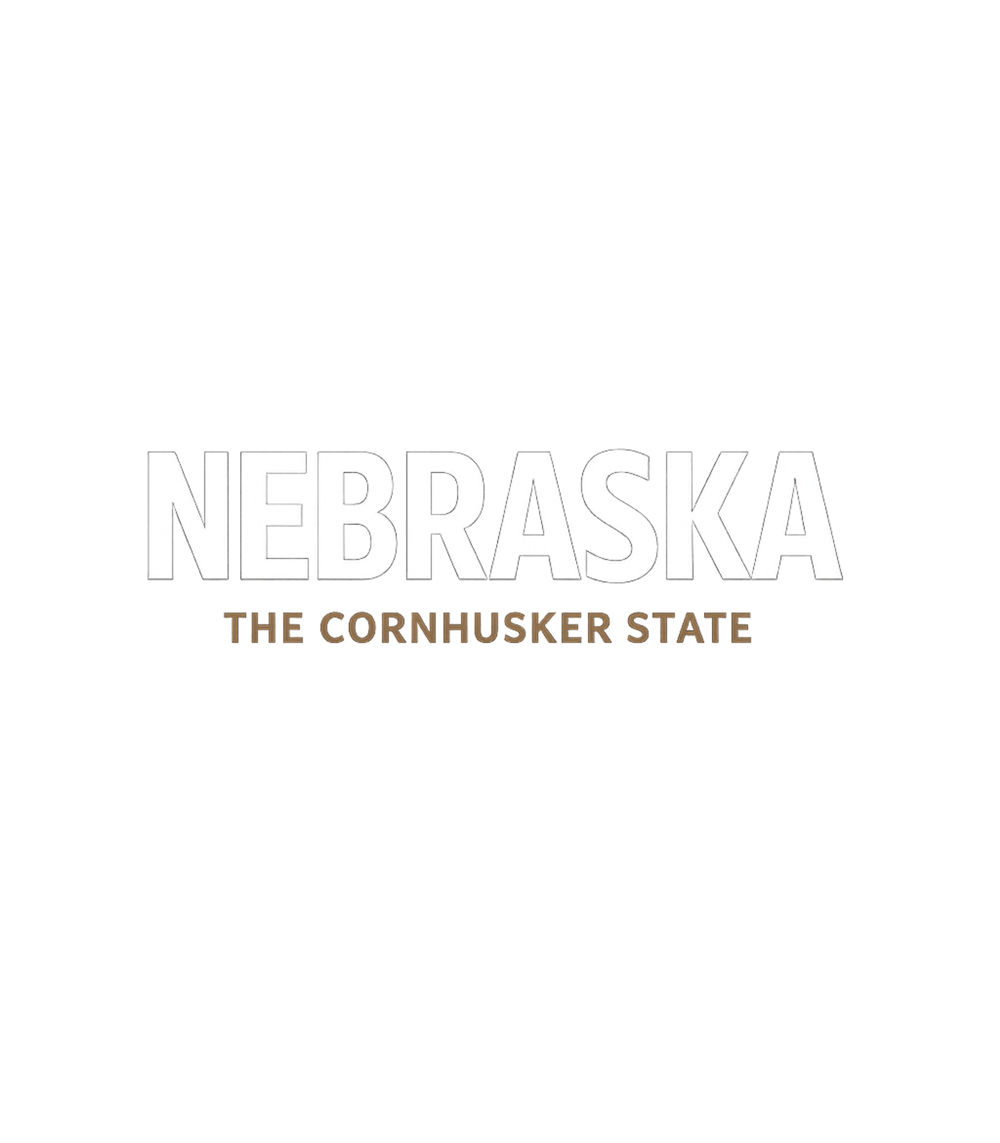 Nebraska White and Gold Basic T-Shirt