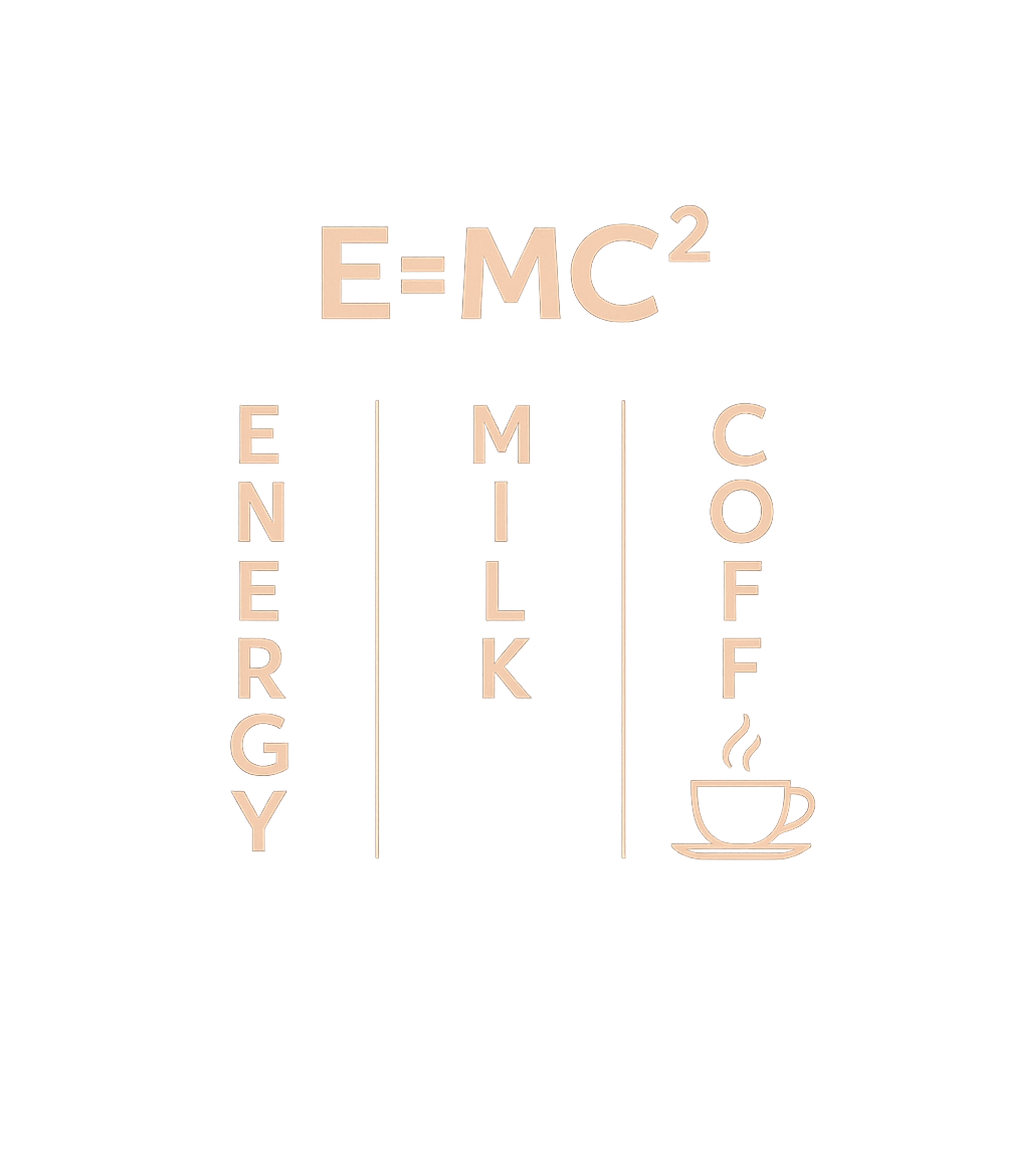 Energy Equals Milk Times Coffee Squared Women's V-Neck Tee