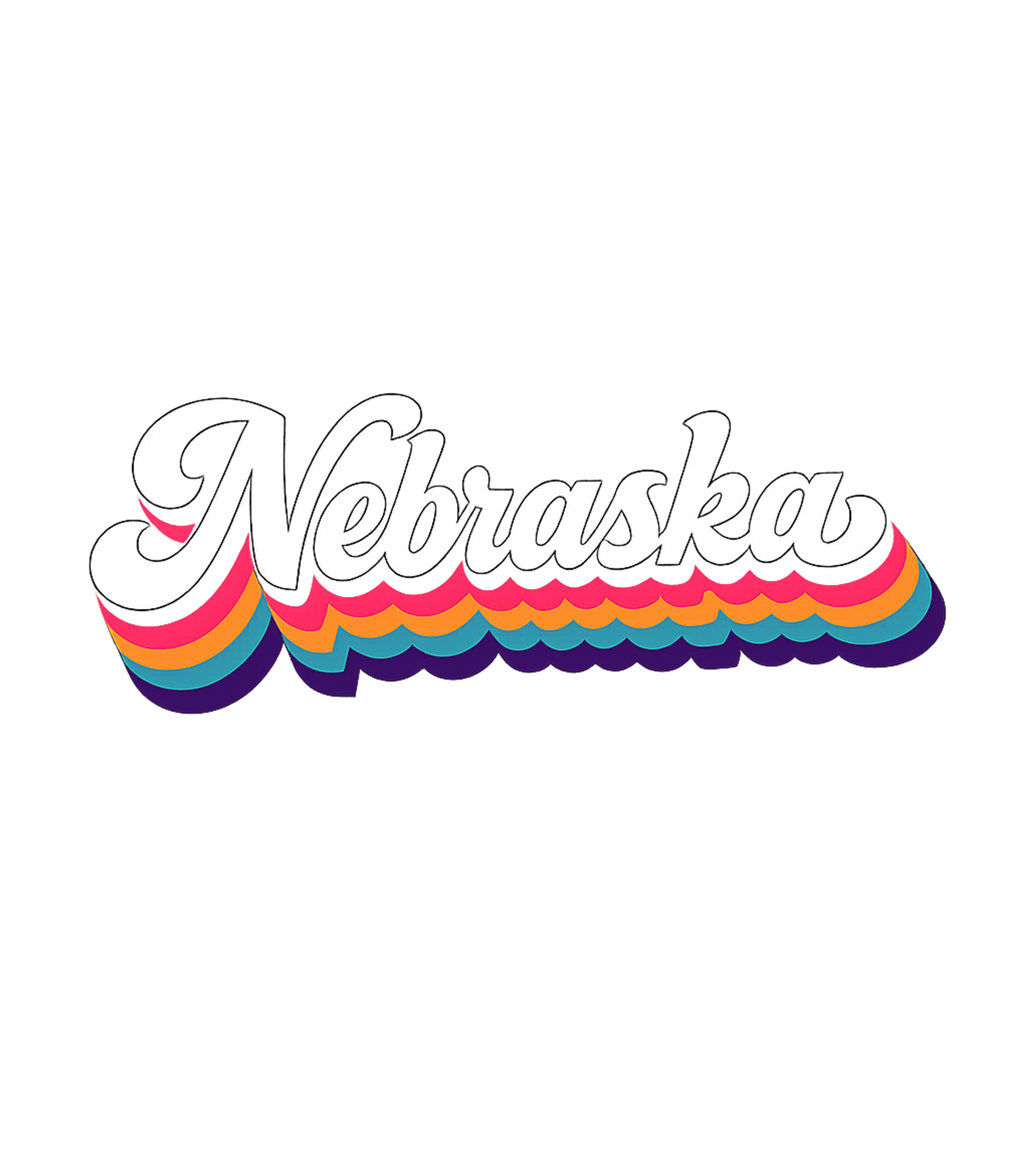 Nebraska Retro Candy Vibes Basic T-Shirt