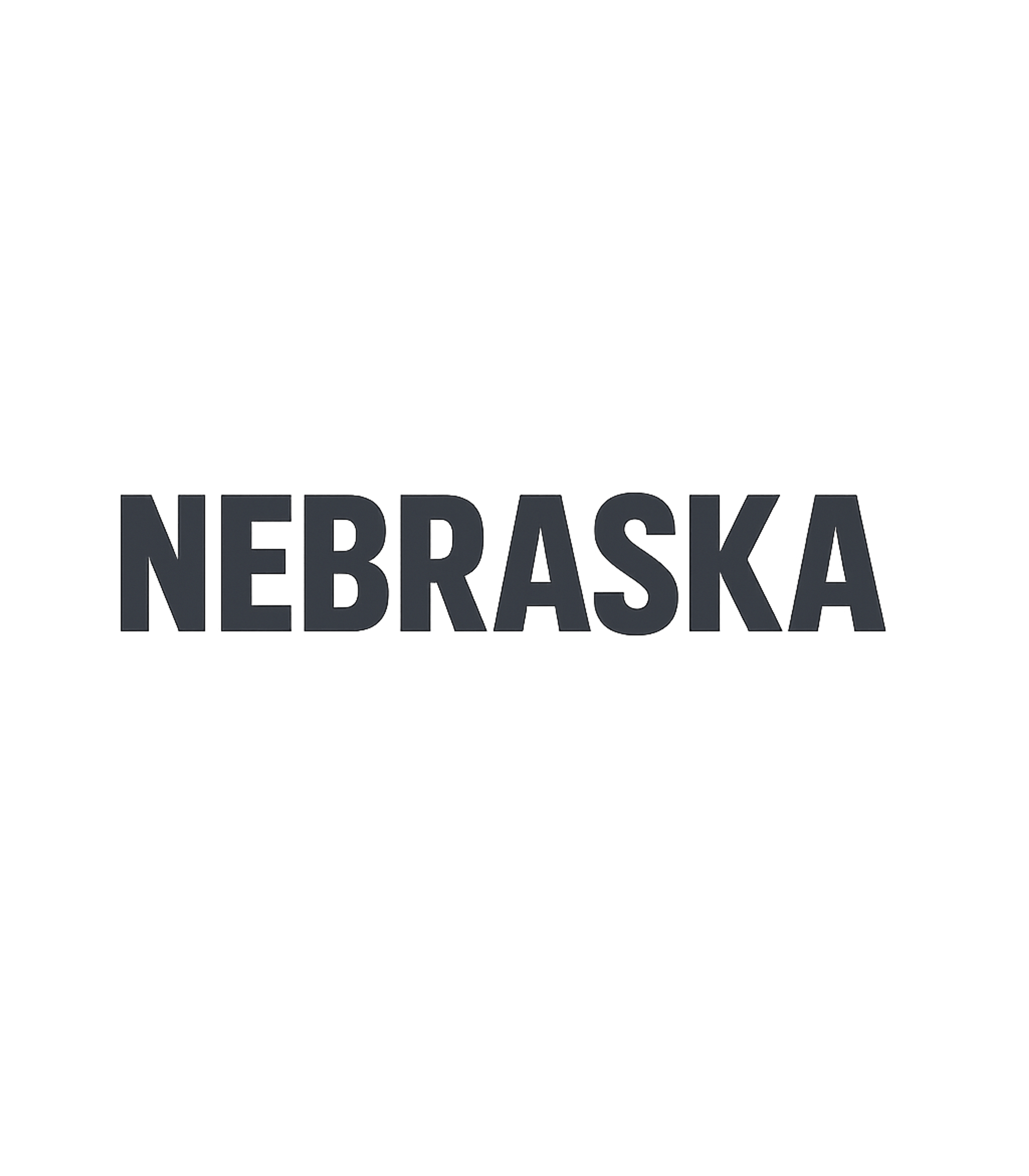 Nebraska Block Letter Basic T-Shirt