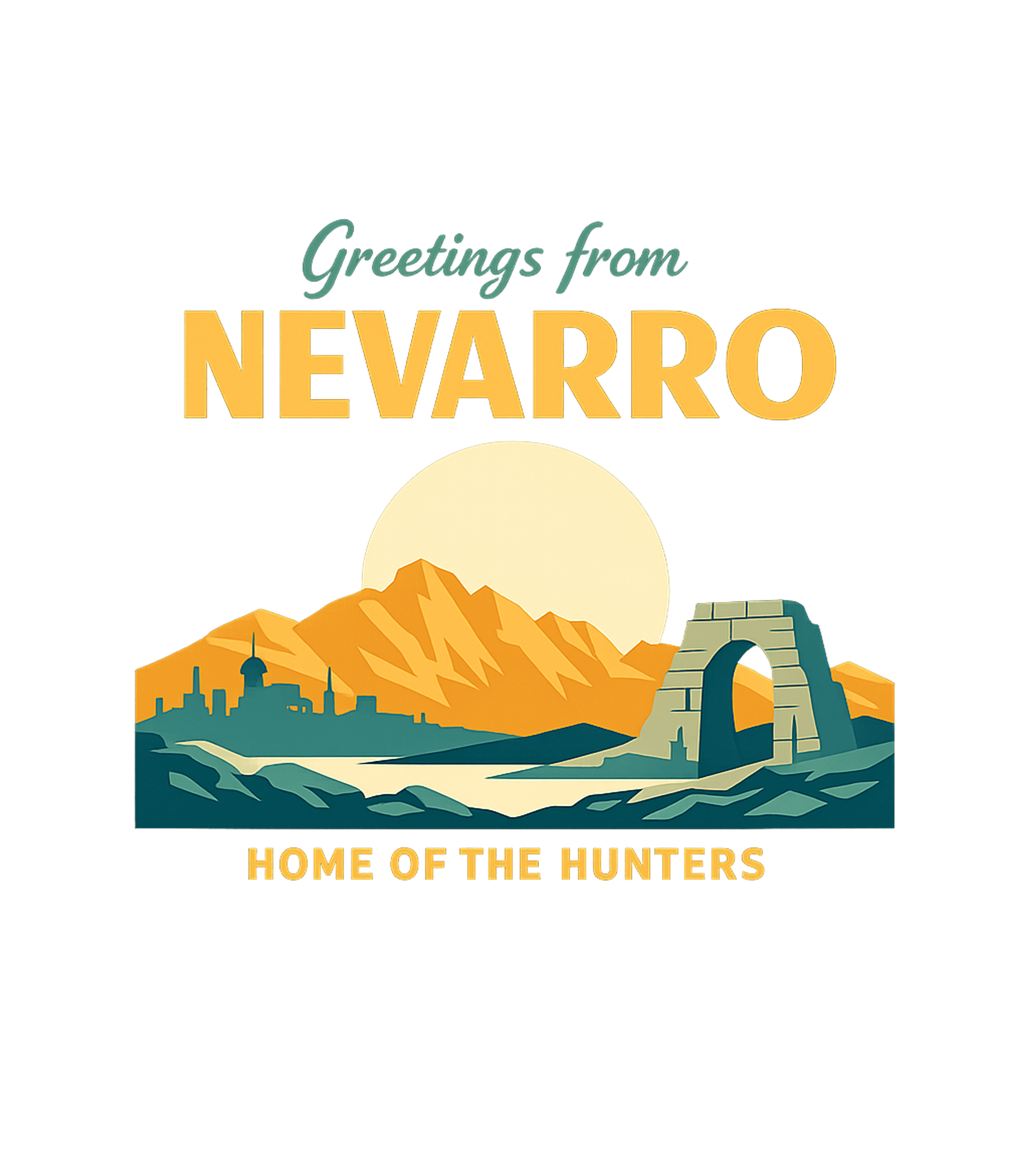 Greetings From Nevarro Women's V-Neck Tee