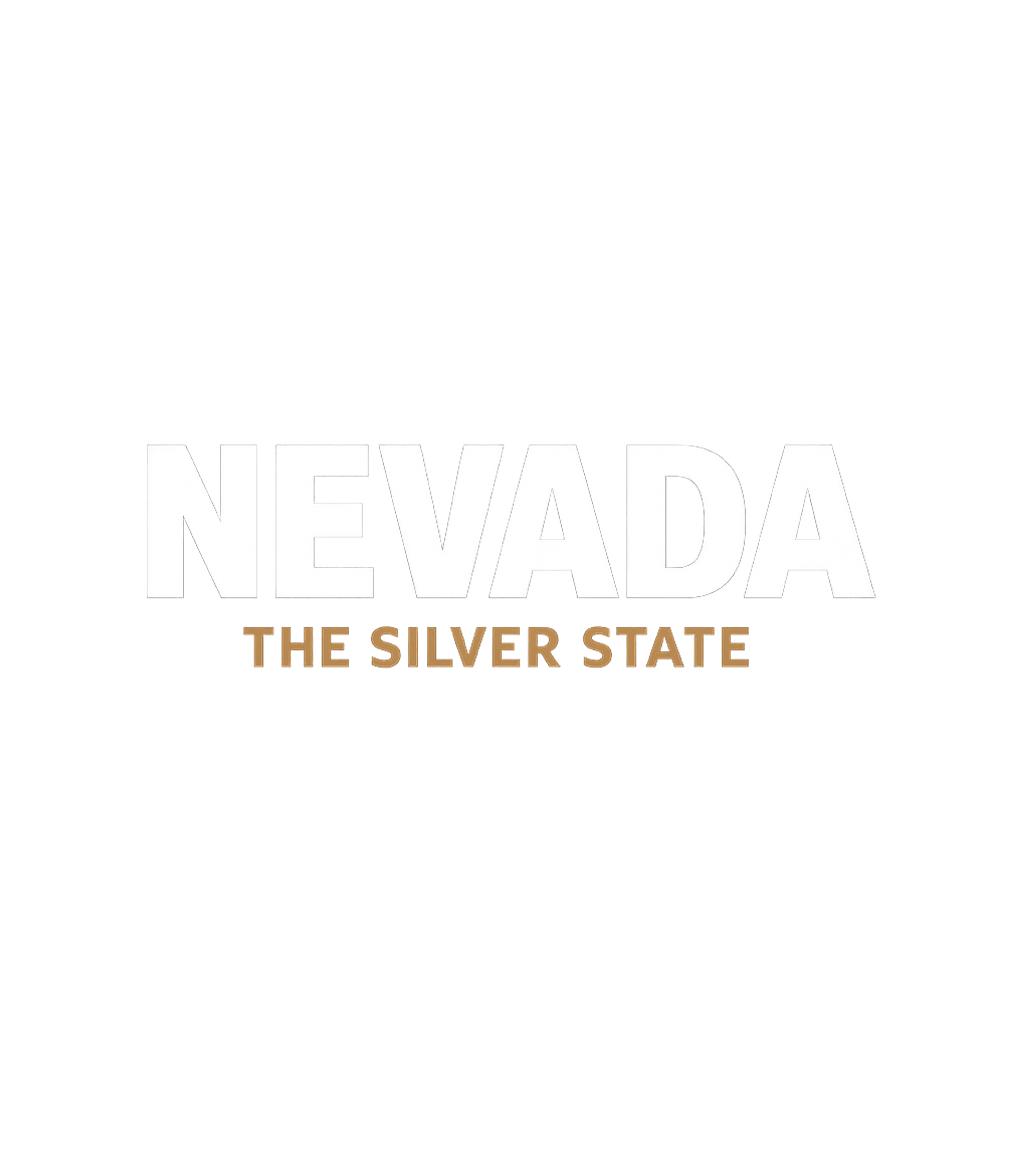 Nevada White and Gold Basic T-Shirt