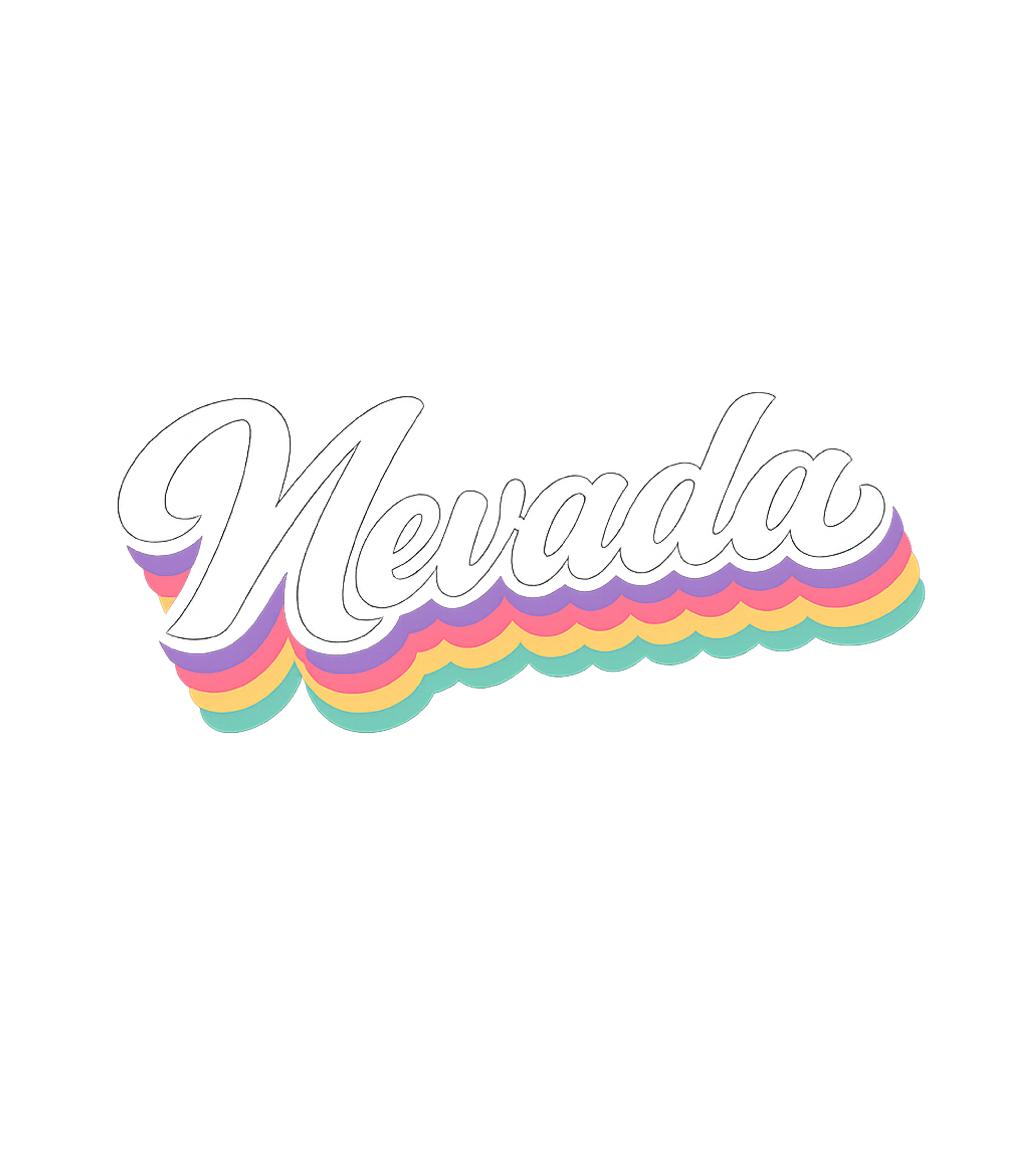 Nevada Retro Candy Vibes Basic T-Shirt