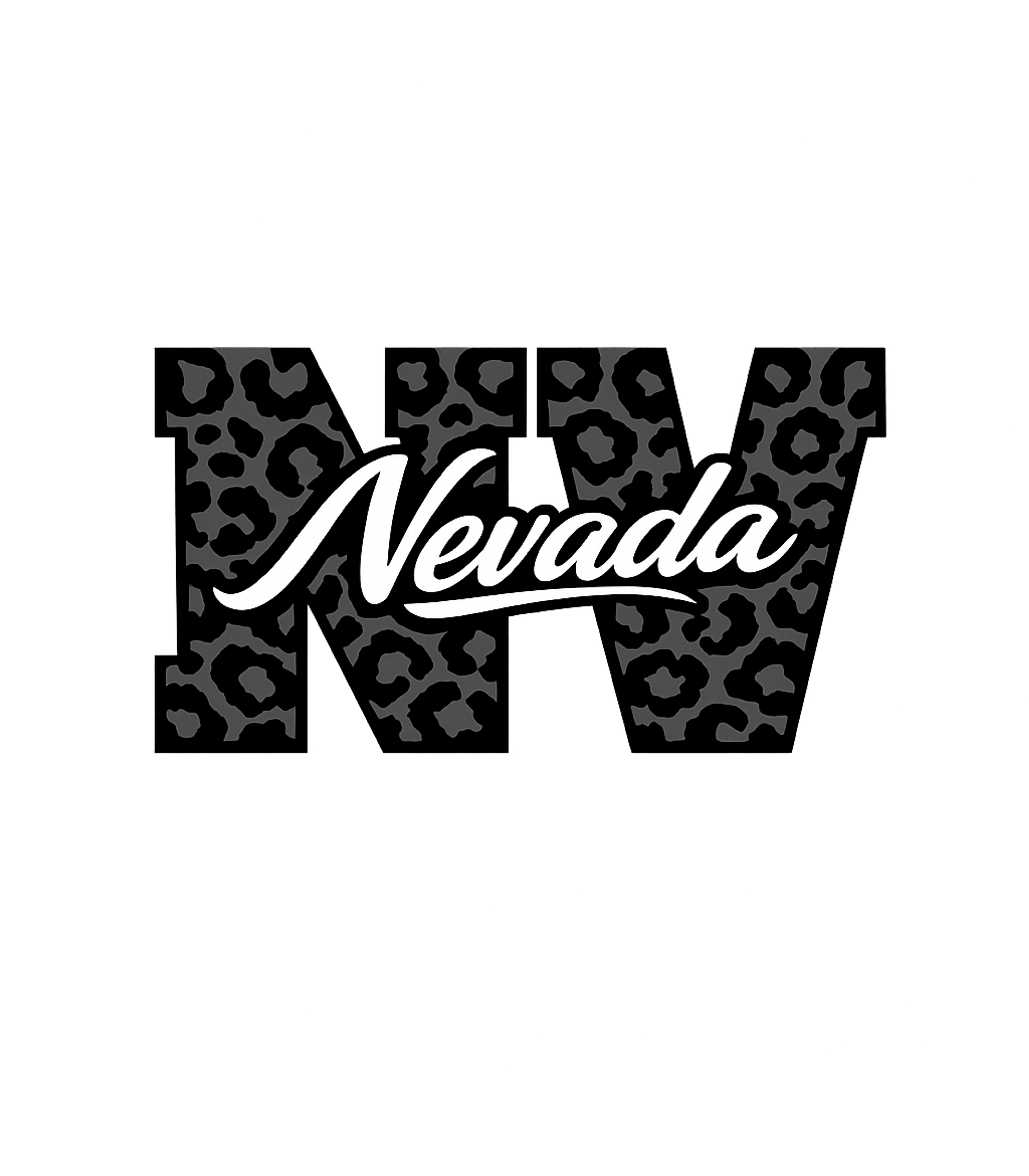 Nevada Leopard Text Basic T-Shirt