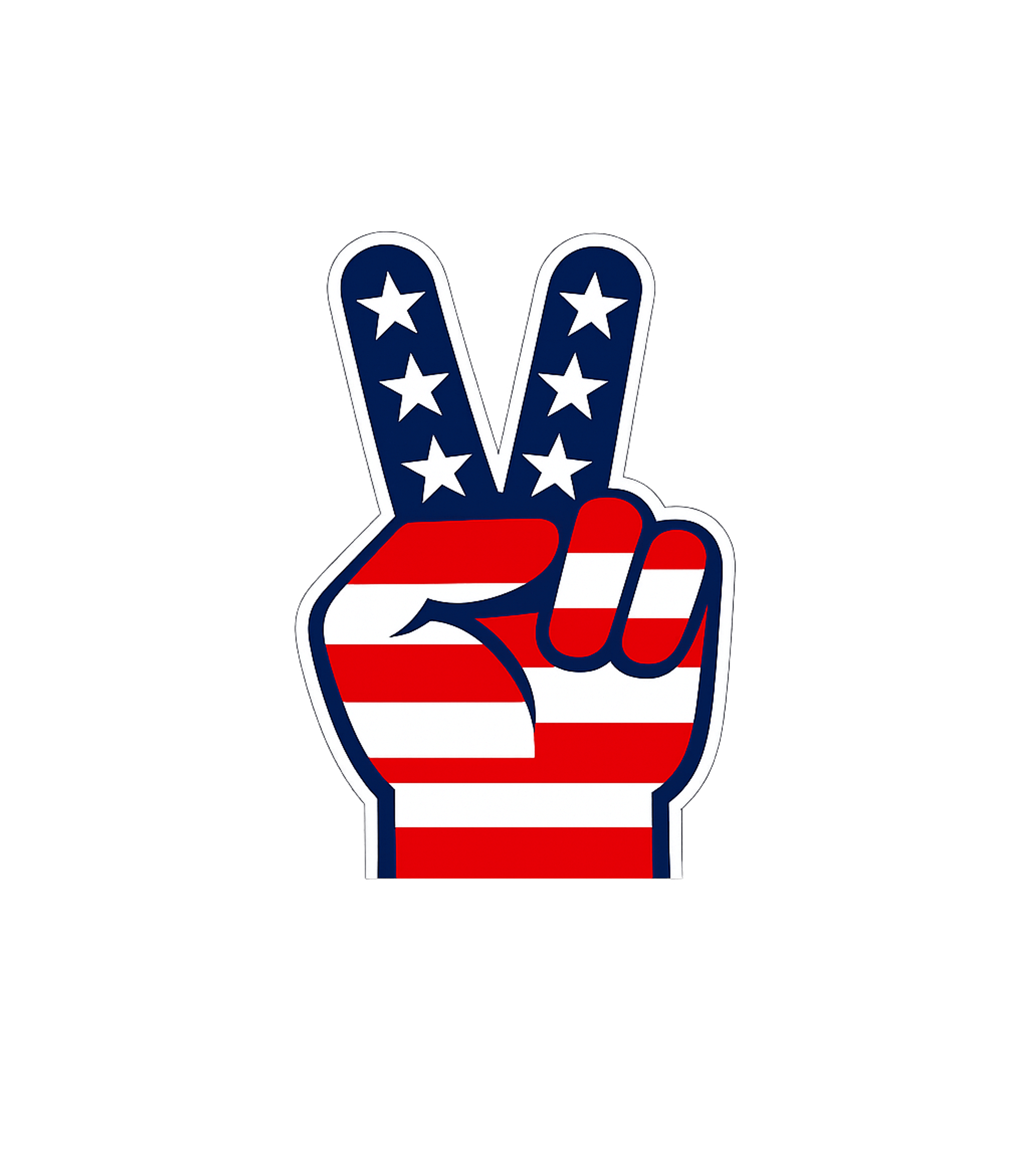 USA Peace Women's V-Neck Tee