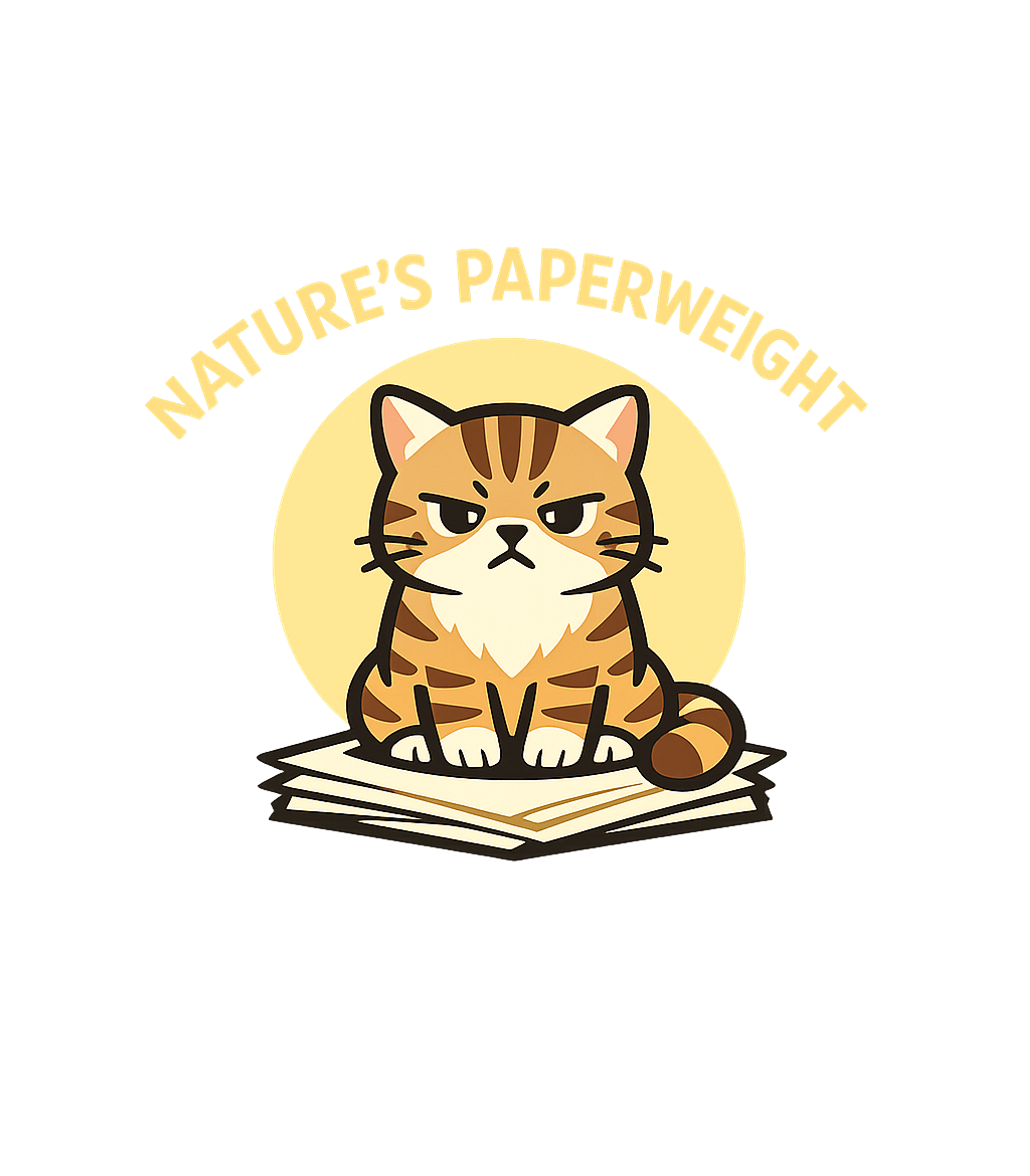 Nature's Paperweight Cat