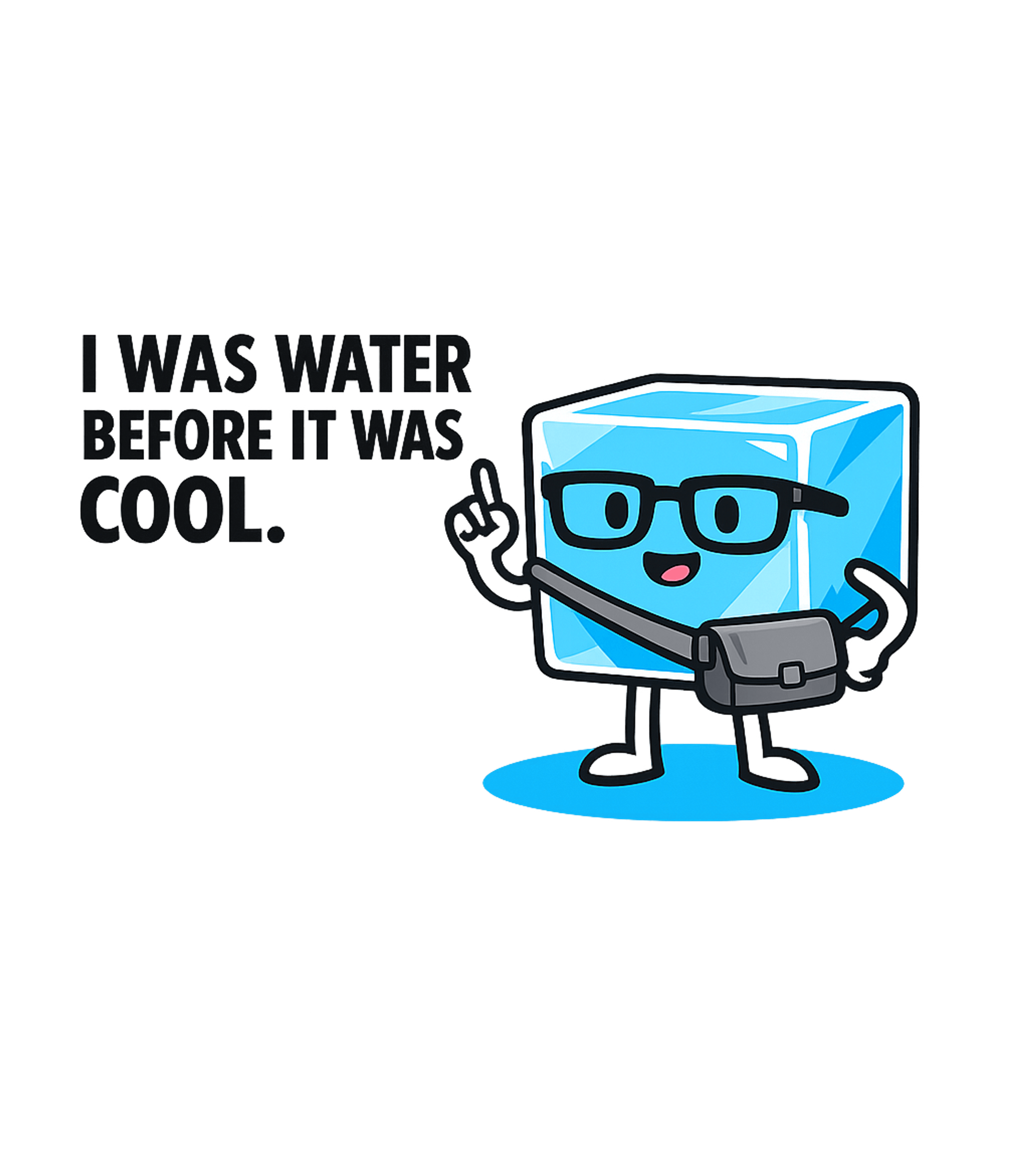 Hipster Ice Cube Women's V-Neck Tee