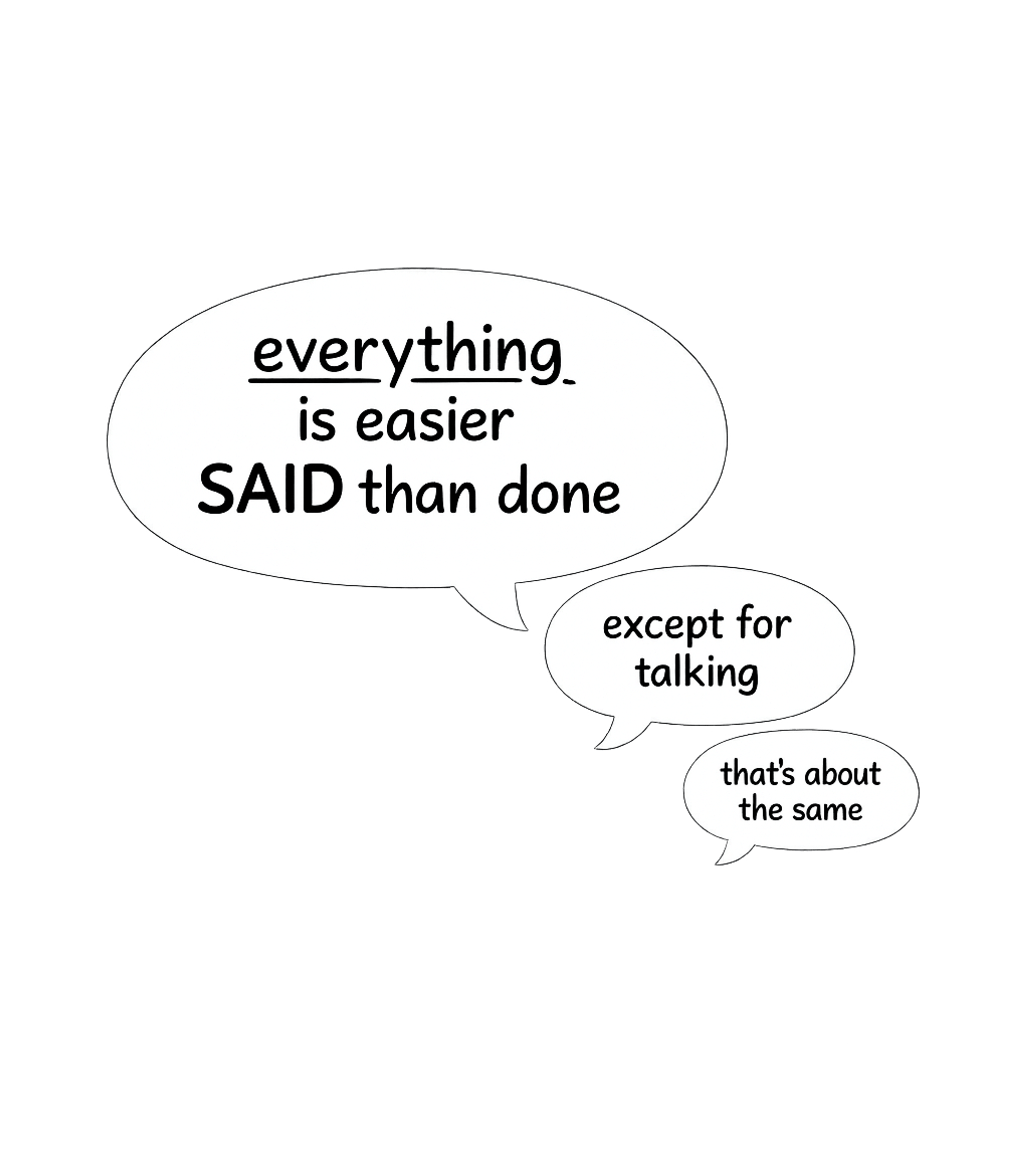 Easier Said Than Done Humor