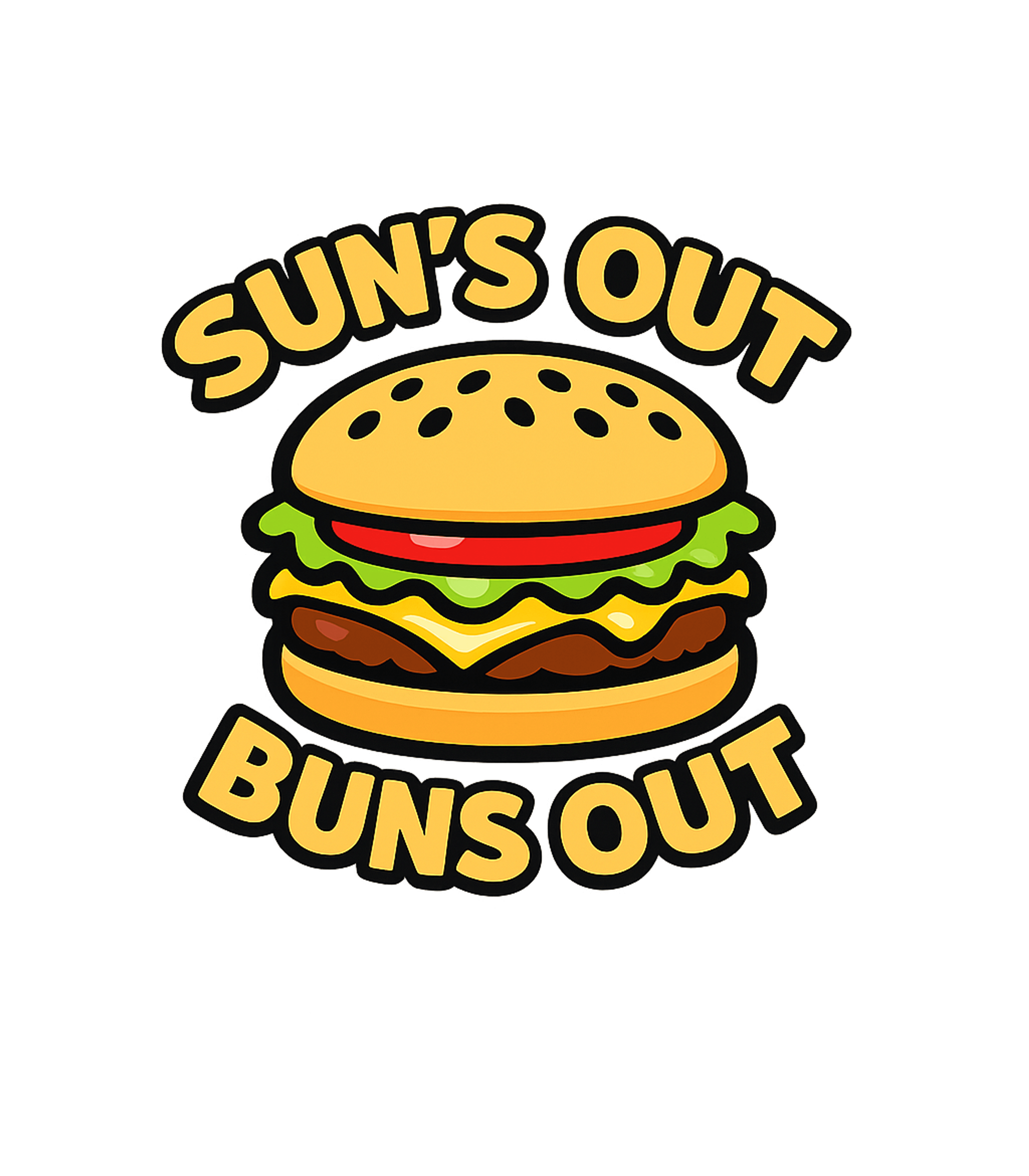 Sun's Out Buns Out Women's V-Neck Tee